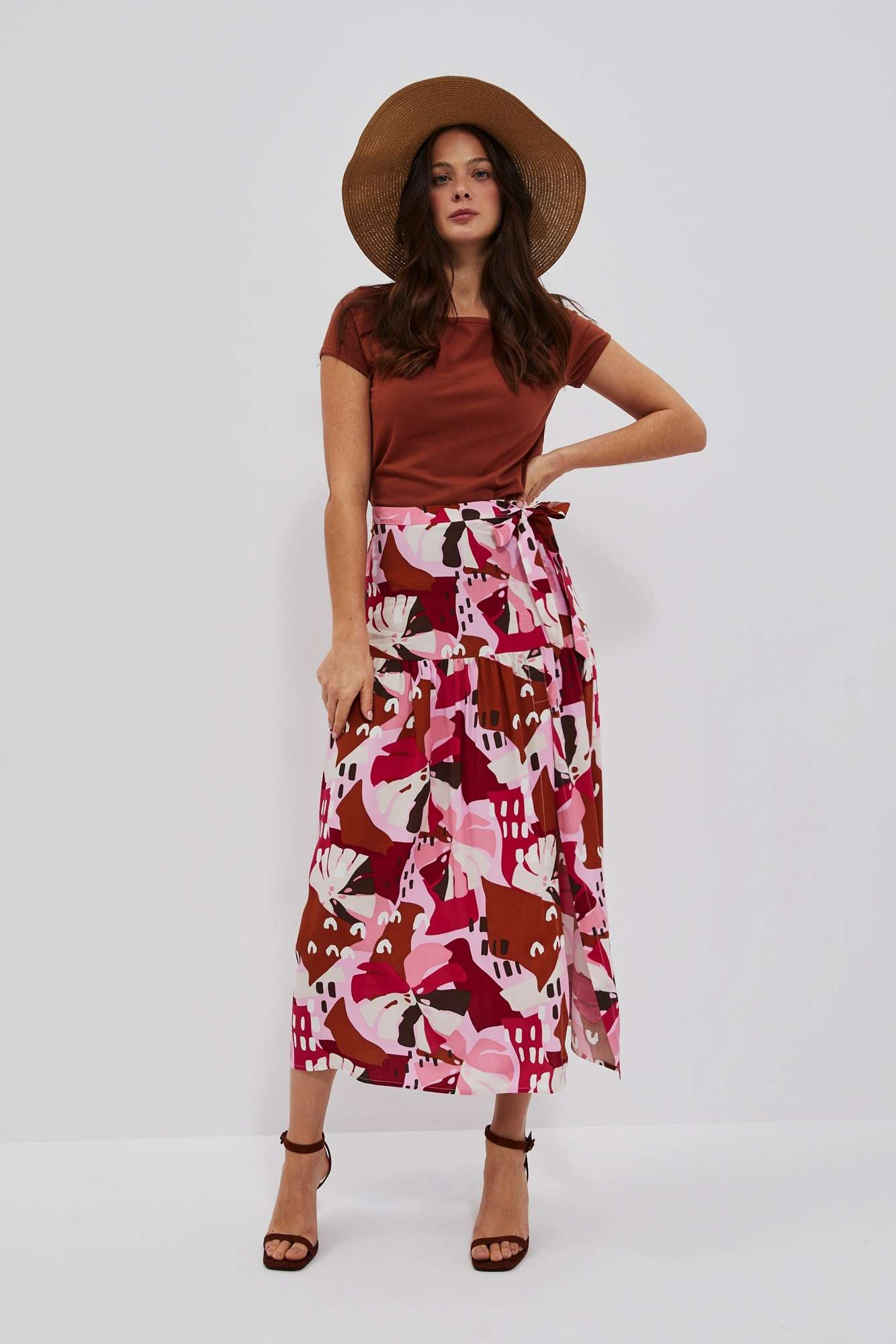 WOMEN&#039;S SKIRT L-SC-4013 STRAWBERRY