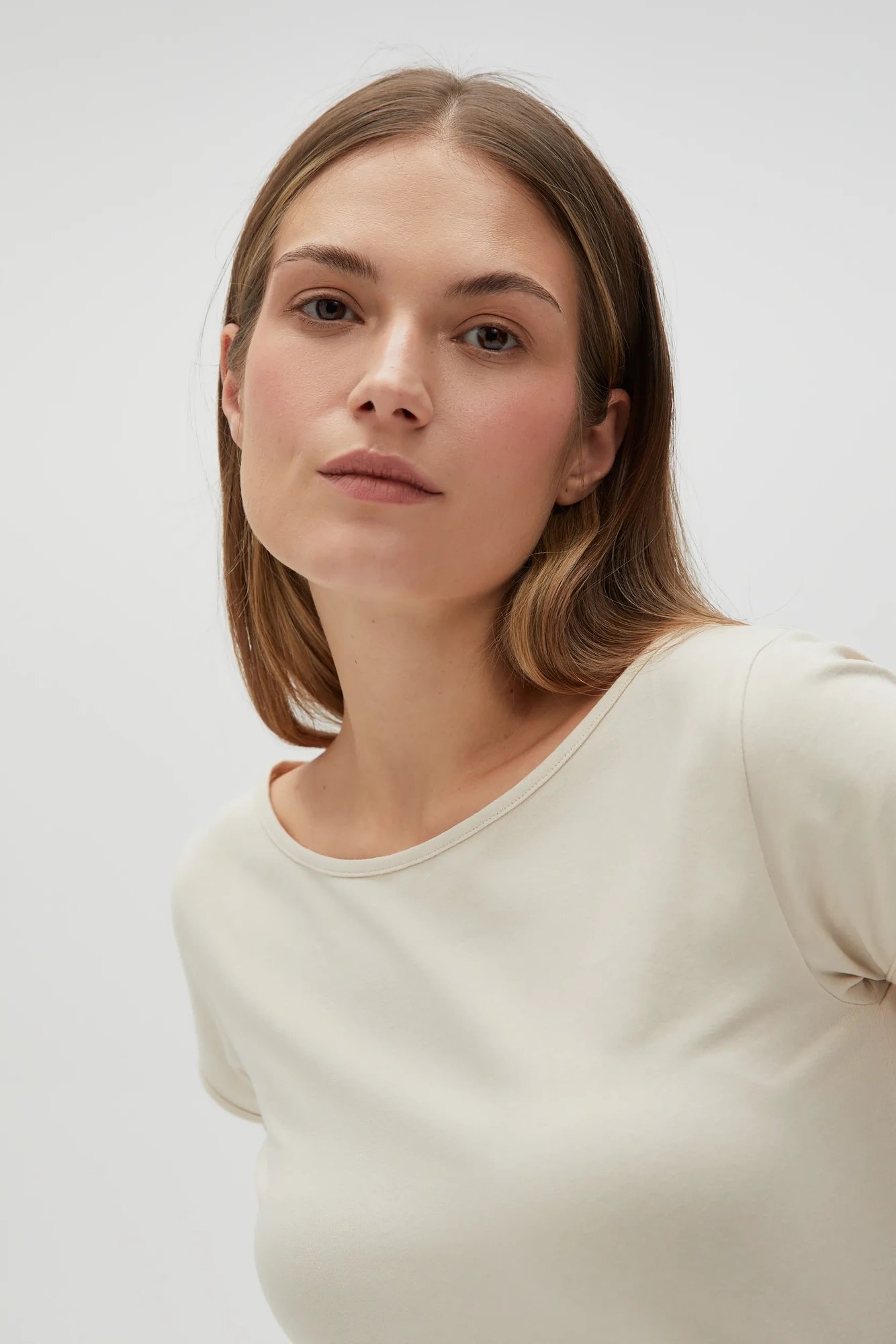 Marisse Women's T-Shirt L-Ts-4622 L.Beige