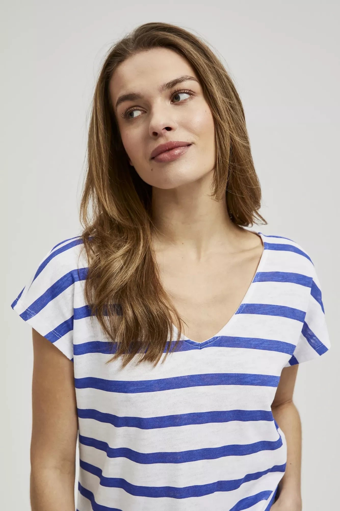 Women's T-shirt MOODO - white/blue