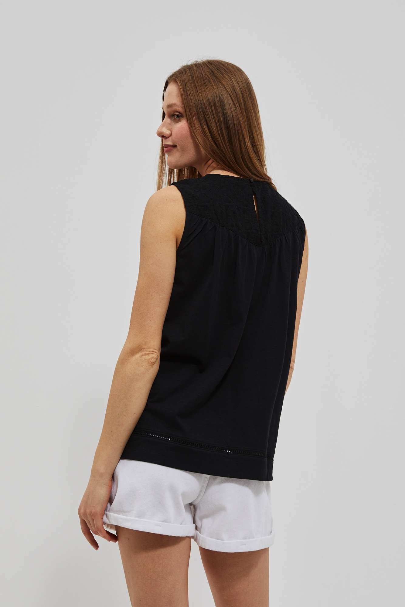 WOMEN'S TOP L-TS-4080 BLACK