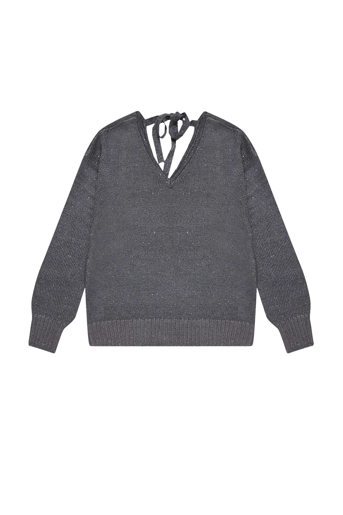 Pulover cu decolteu pe spate