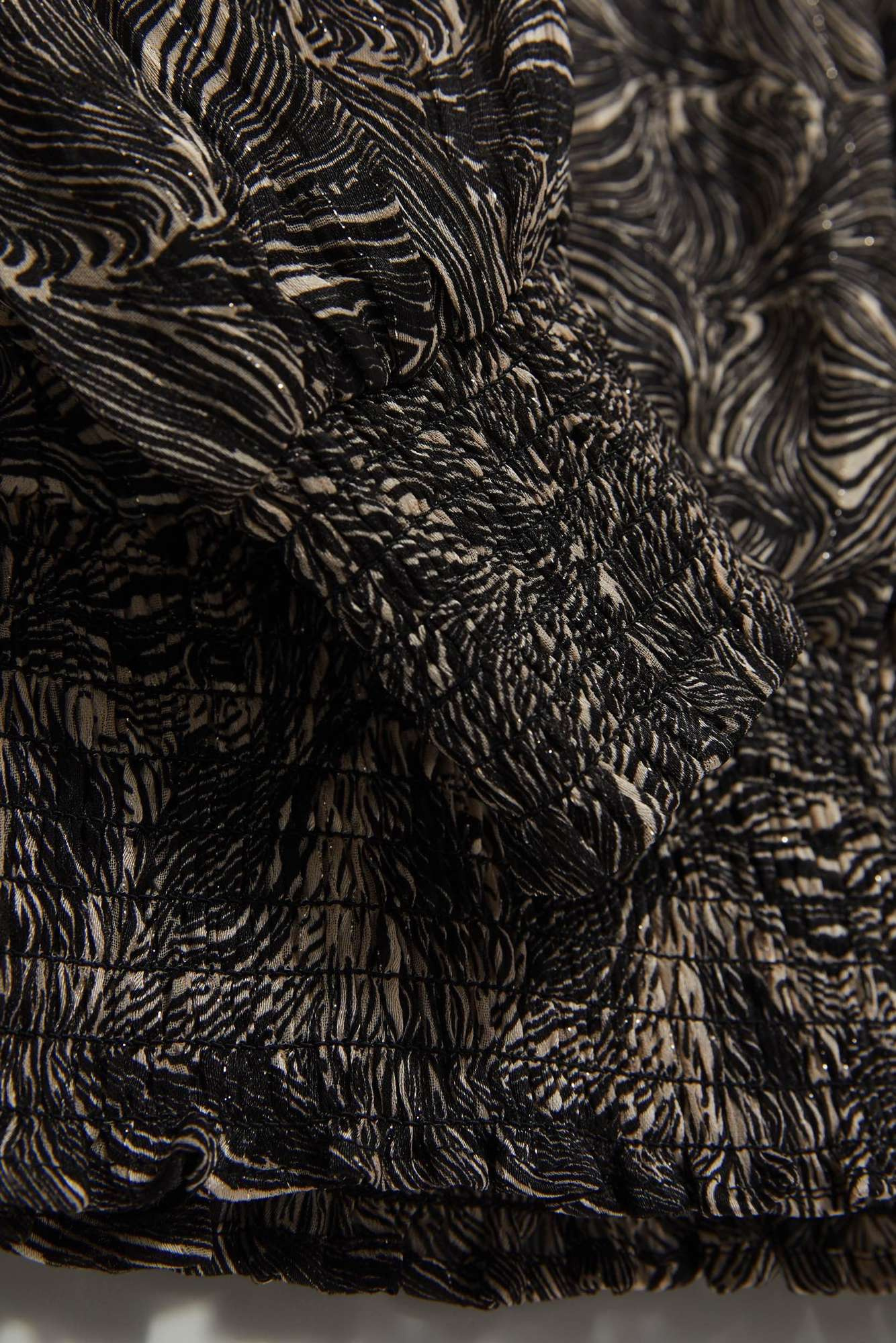 Shirt with print and tied neckline