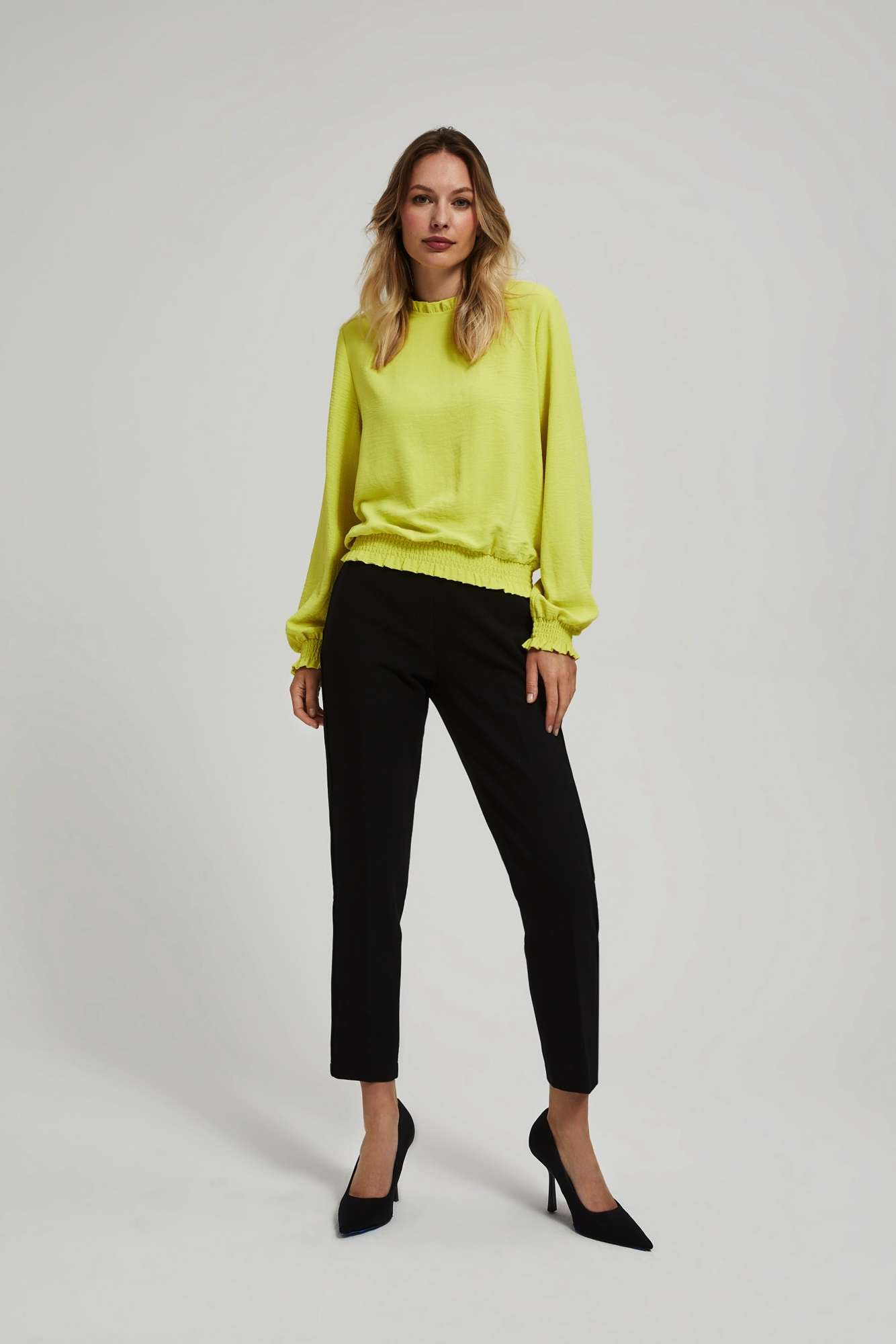 Marisse Plain Lime Shirt