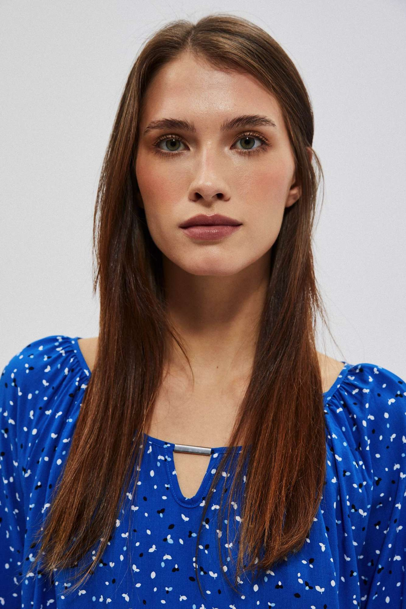 WOMEN'S SHIRT L-KO-4018 BLUE