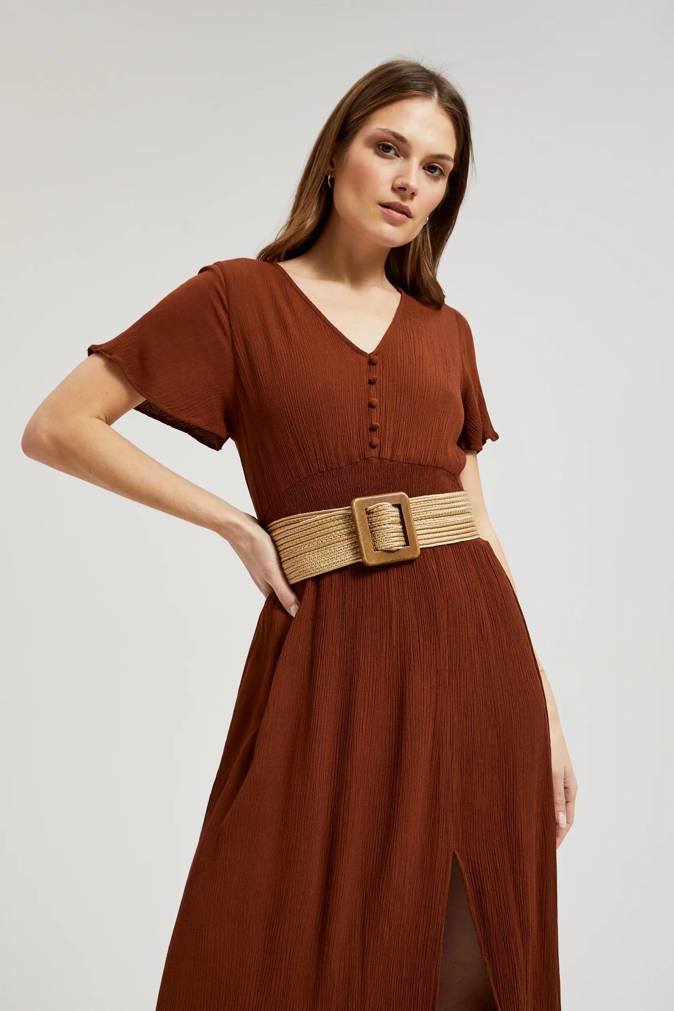 Women&#039;s belt MOODO - dark beige