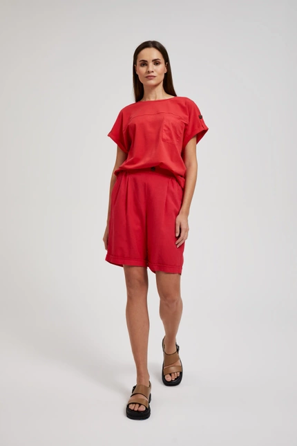 Women&#039;s viscose shorts MOODO - red
