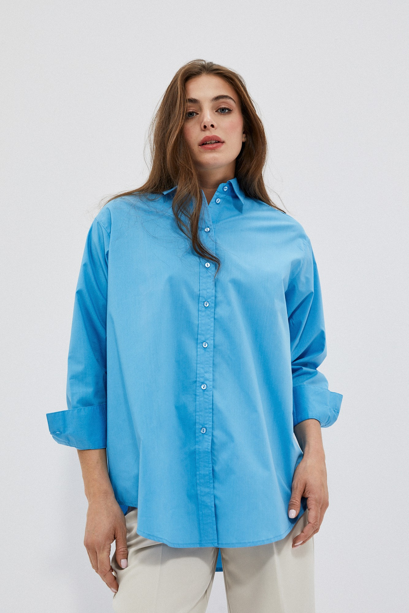 Marisse Women's Shirt L-Ko-4002 L.Blue