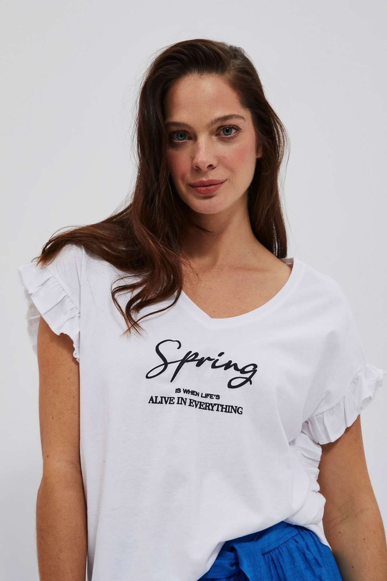 WOMEN'S T-SHIRT L-TS-4078 WHITE