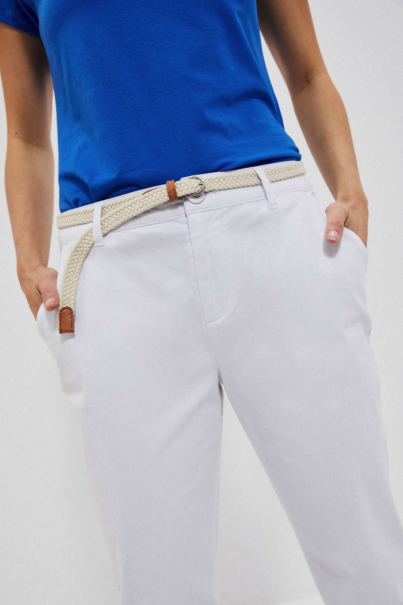Marisse Women's Trousers L-Sp-4014 White