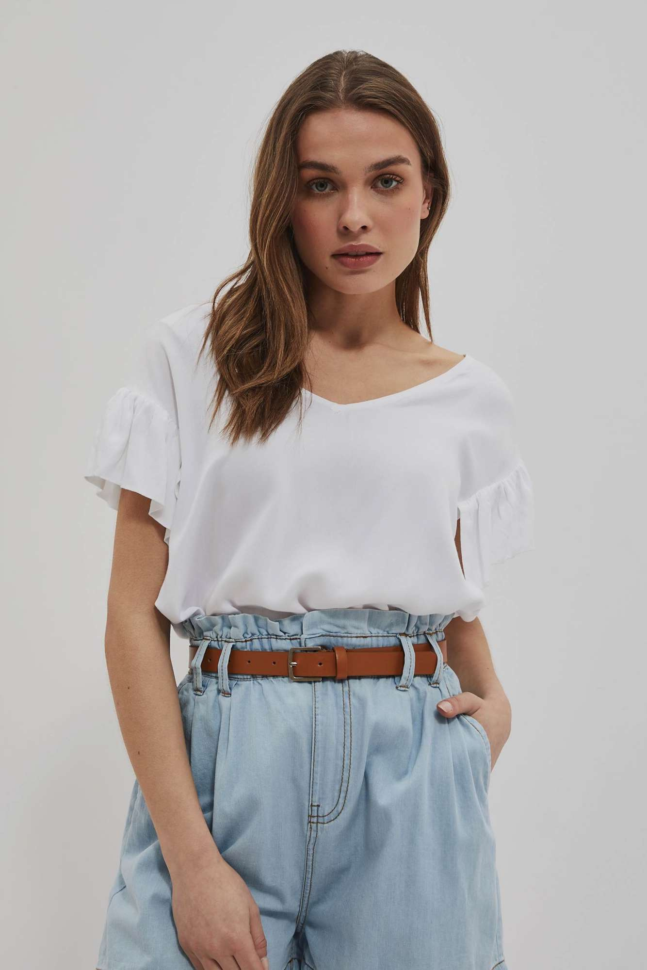 WOMEN'S SHIRT L-KO-4051 WHITE