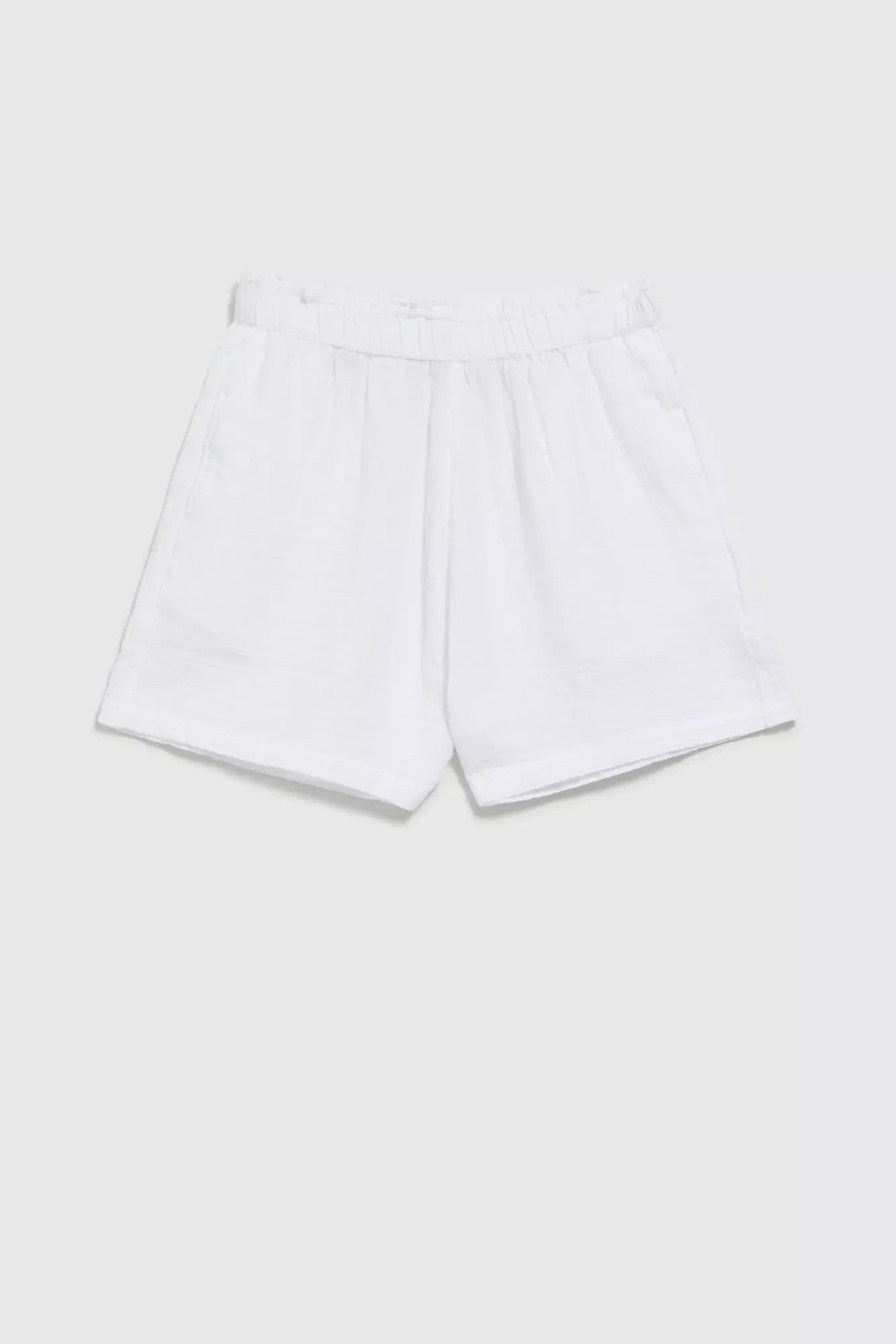 Women&#039;s Linen Shorts MOODO - White