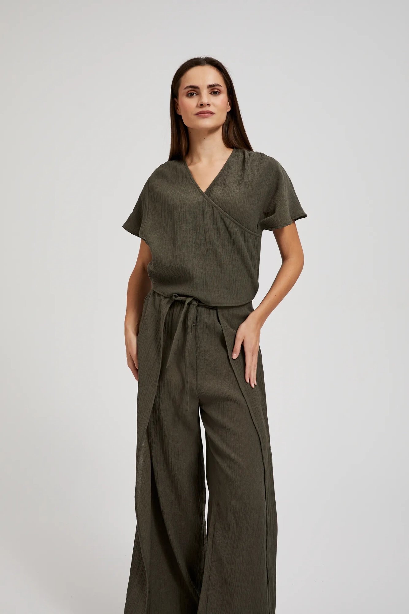 Marisse Women's Shirt L-Ko-4365 D.Olive