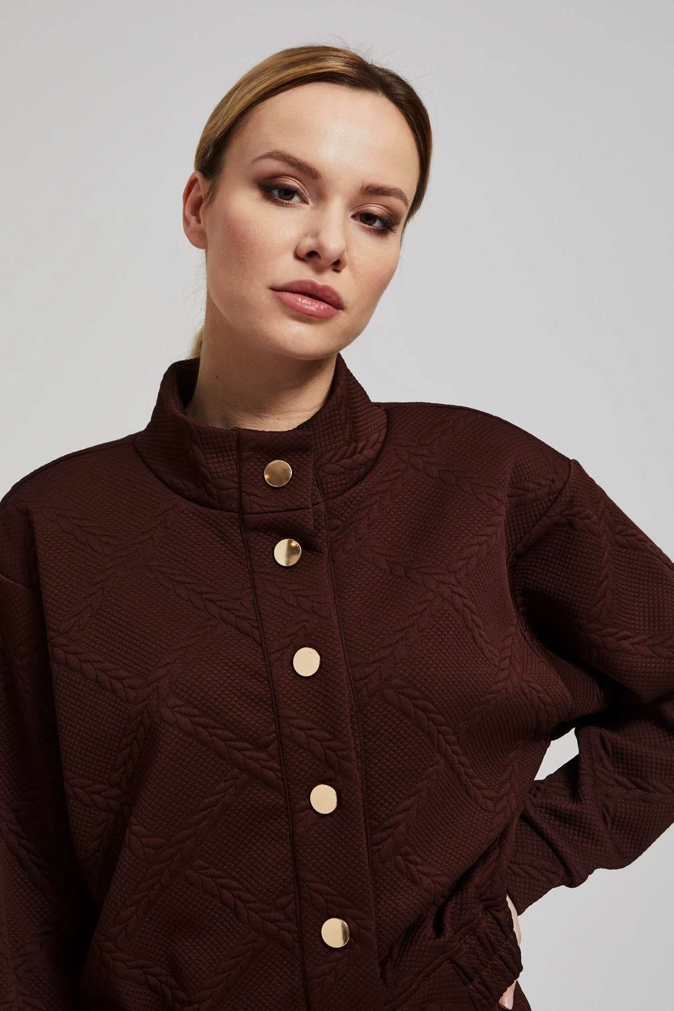 Sweatshirt with decorative buttons