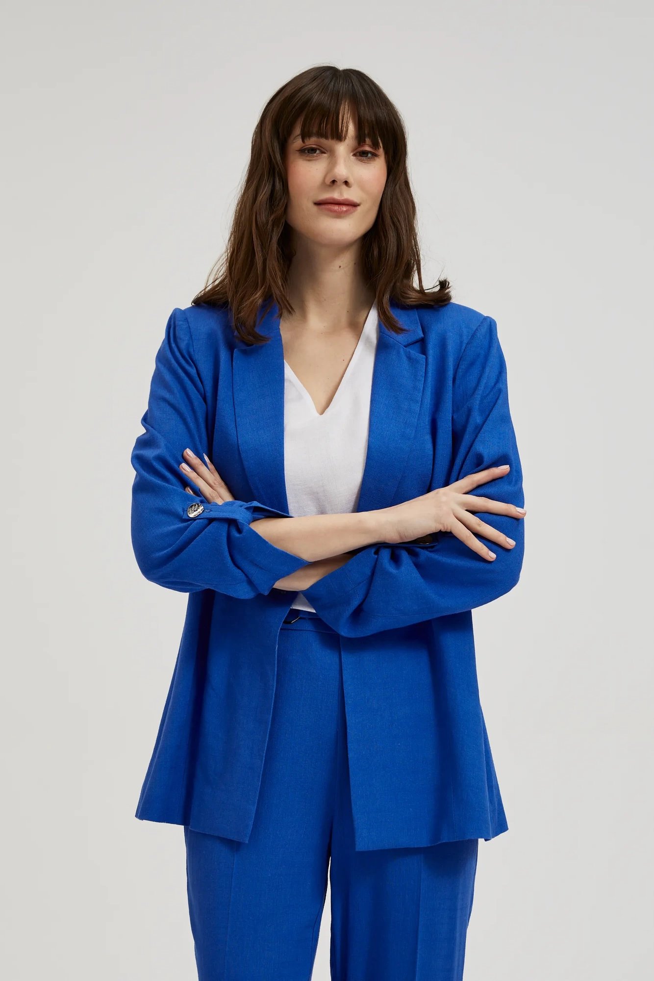 Women&#039;s jacket with 3/4 sleeves MOODO - navy blue