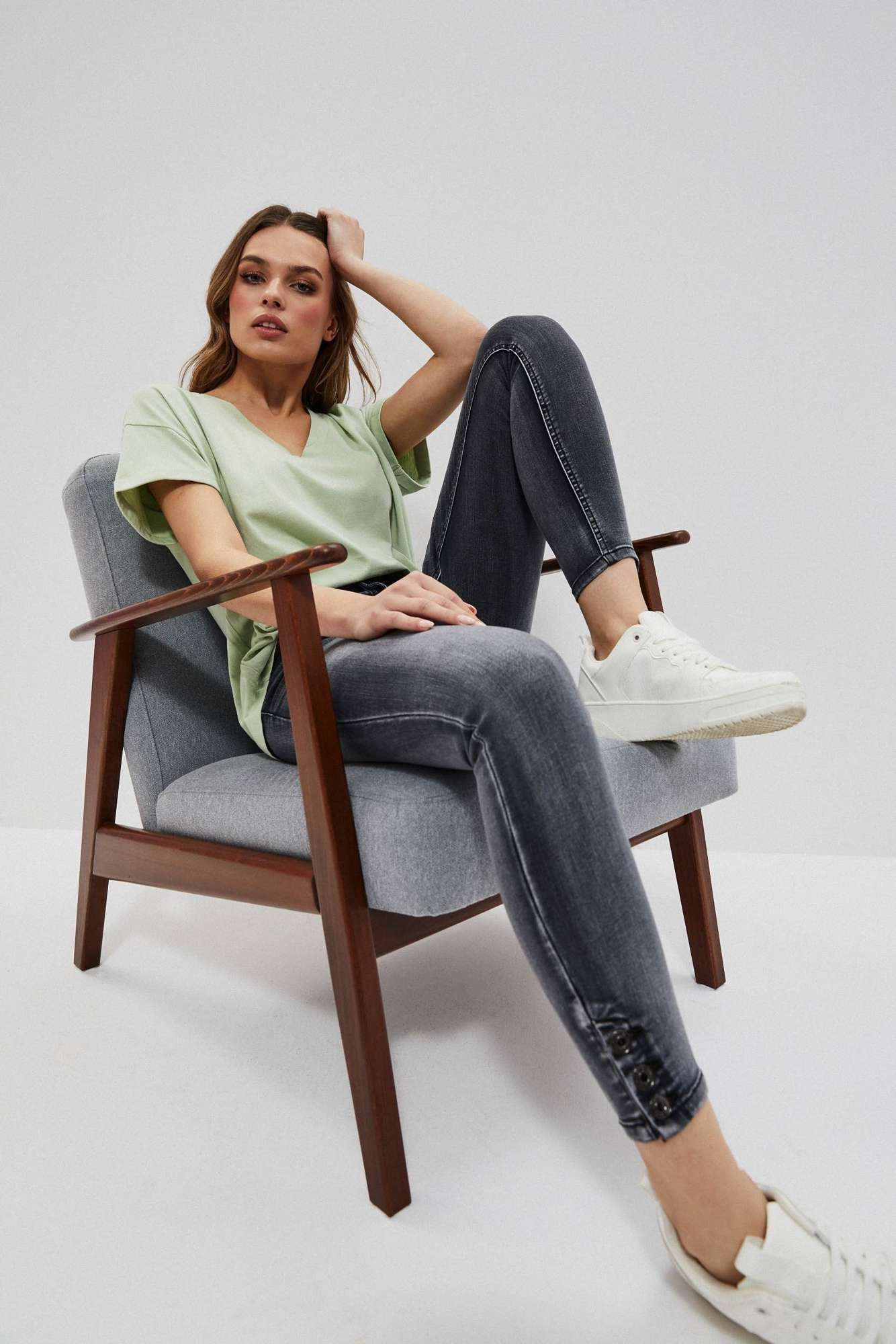 Blugi de damă Moodo Grey