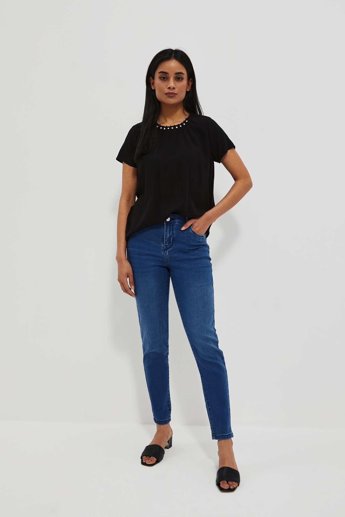 WOMEN'S SHIRT L-KO-4028 BLACK