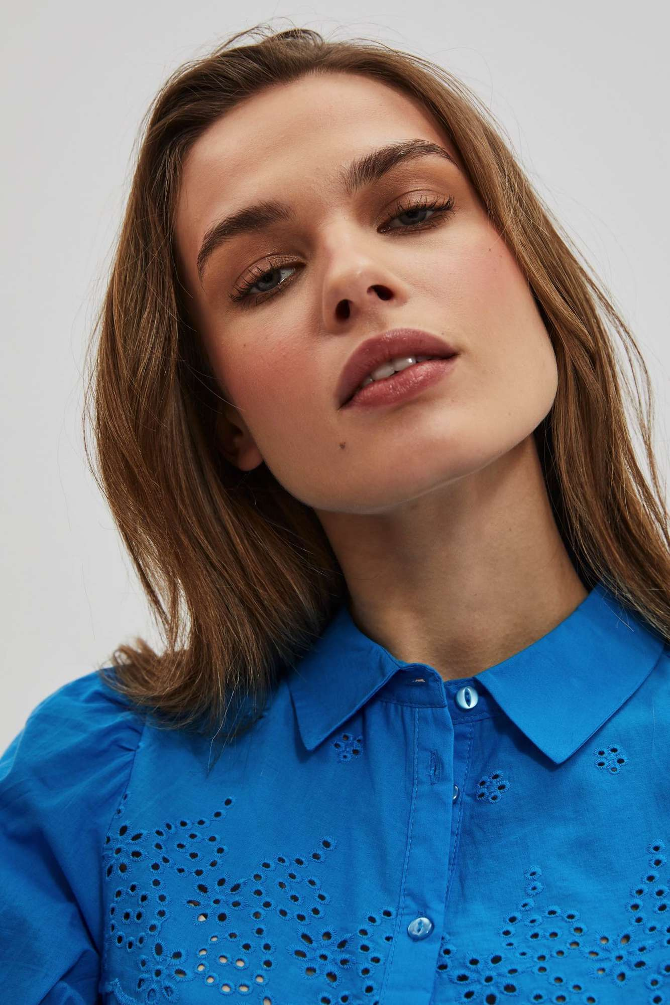 WOMEN'S SHIRT L-KO-4040 FRESH BLUE