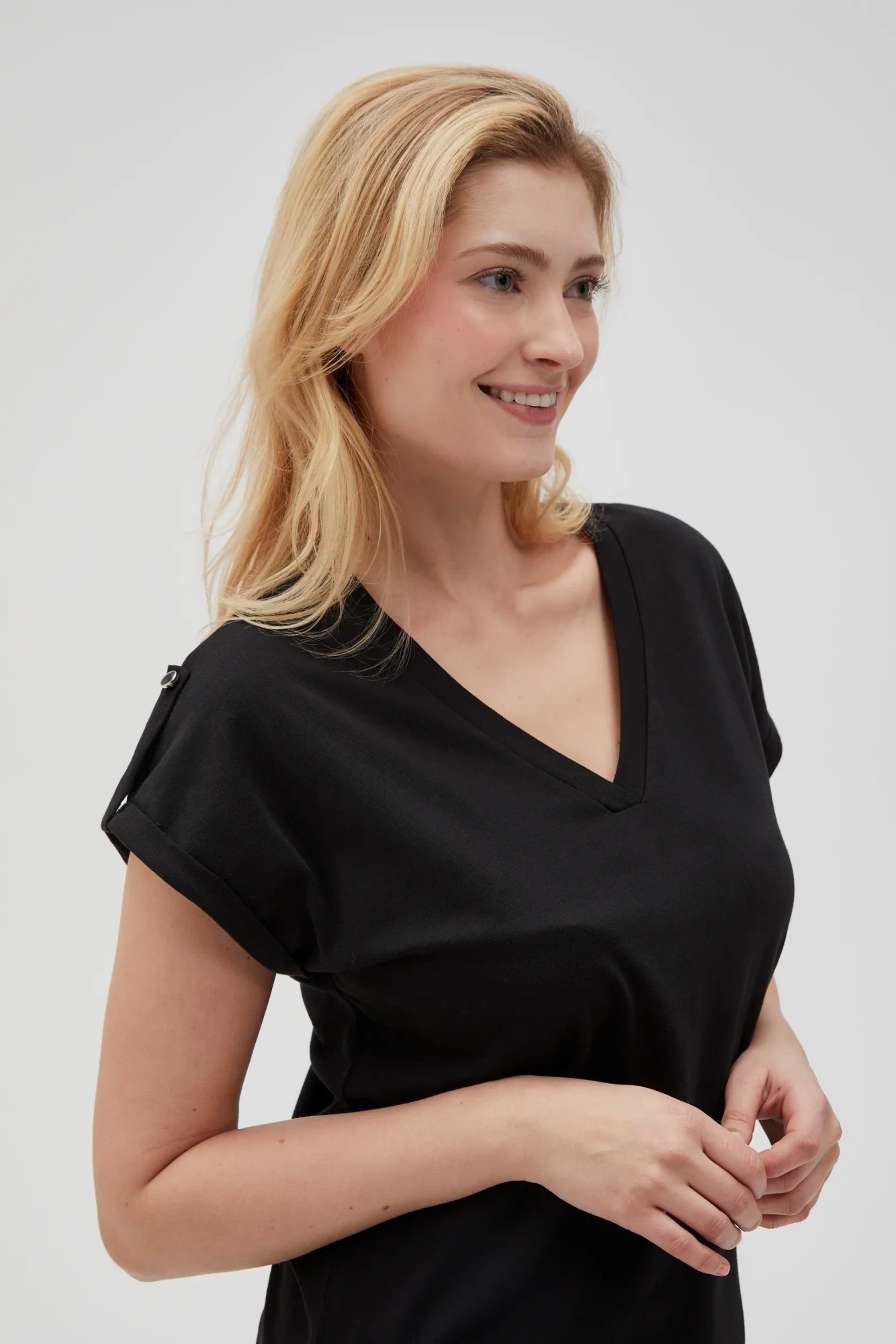 Marisse Women's T-Shirt L-Ts-4621 Black
