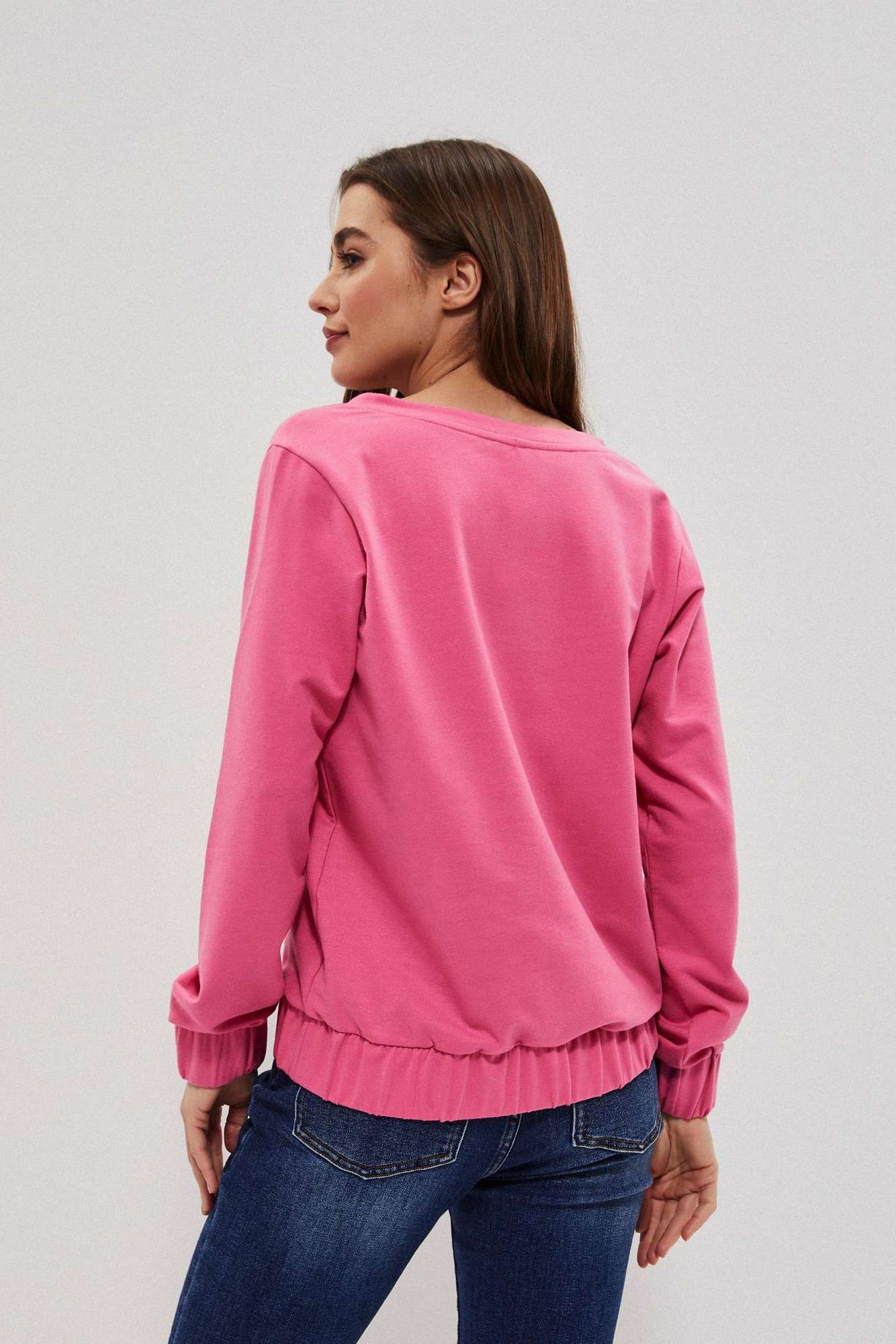 V-neck sweatshirt - pink