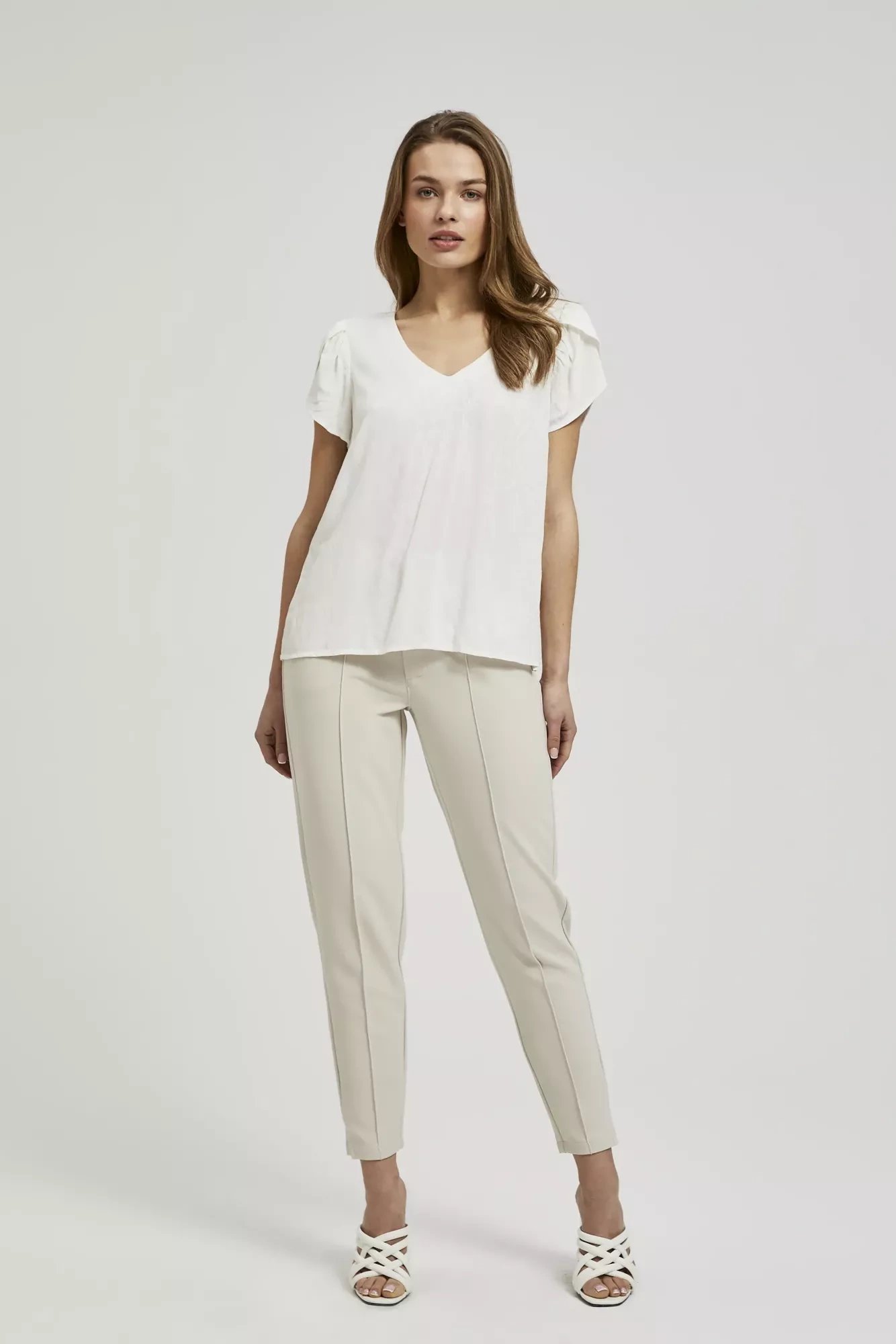 Marisse Women's Shirt L-Ko-4333 Off White