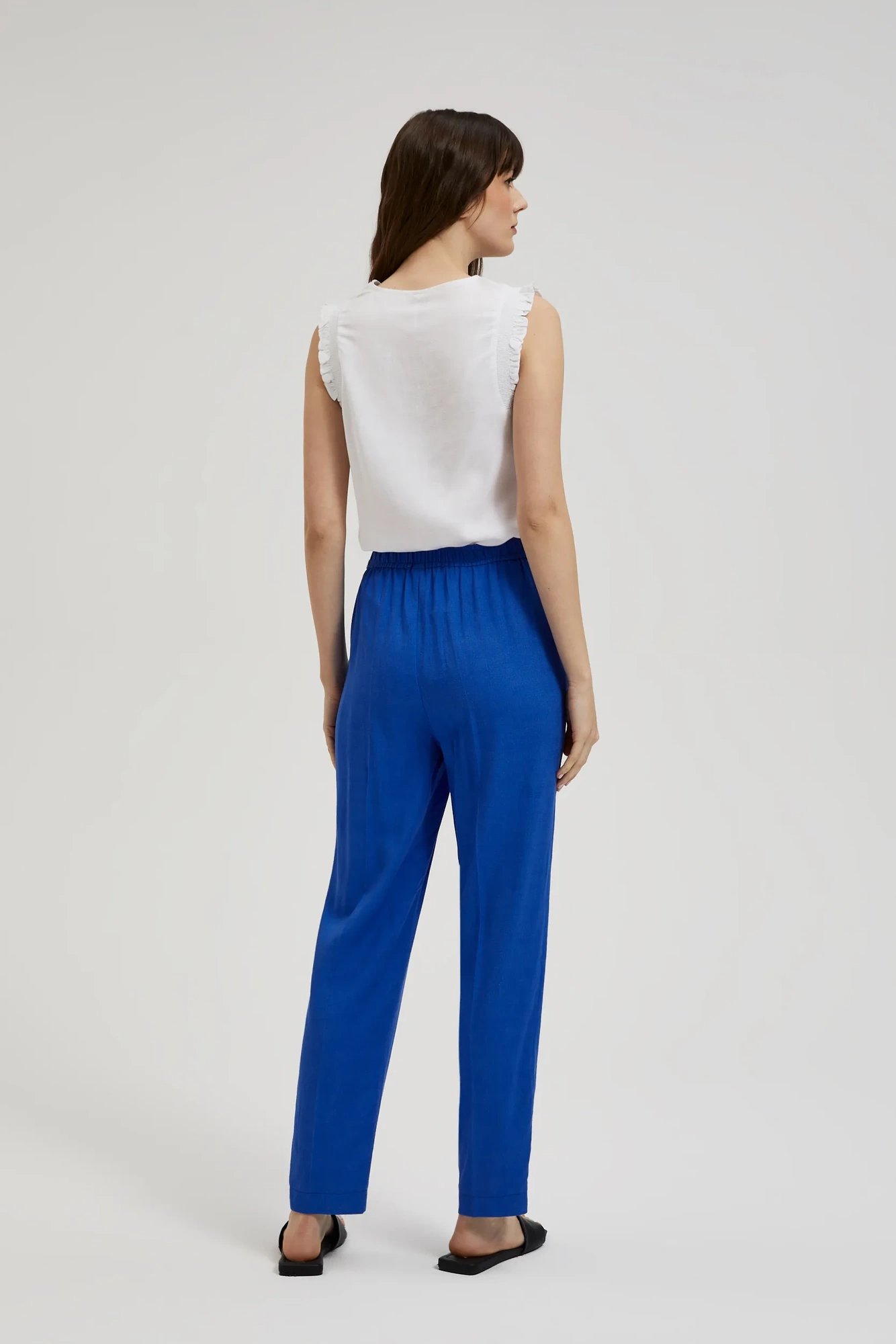 Women's canvas pants MOODO - blue