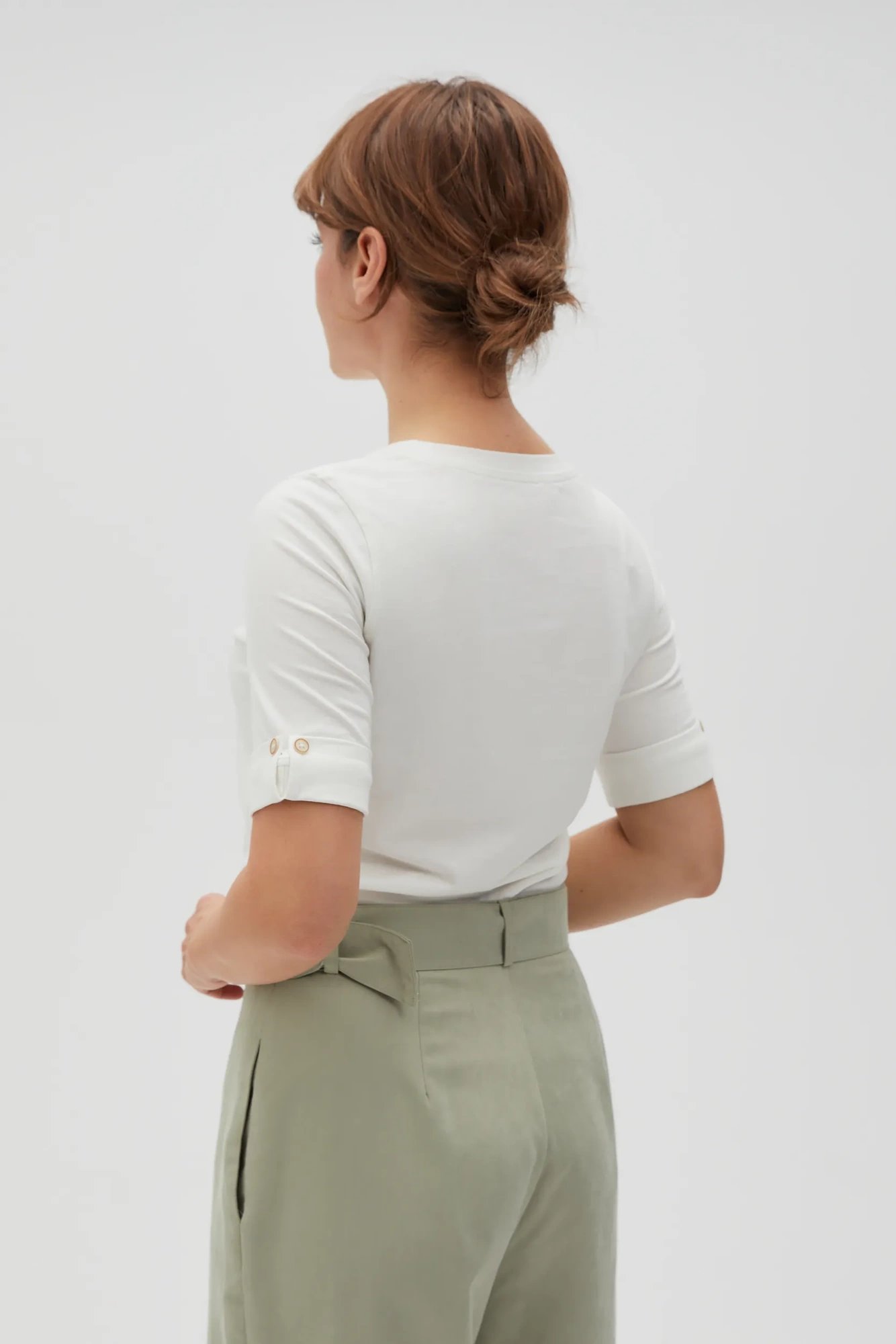 Marisse Women's T-Shirt L-Ts-4616 Off White
