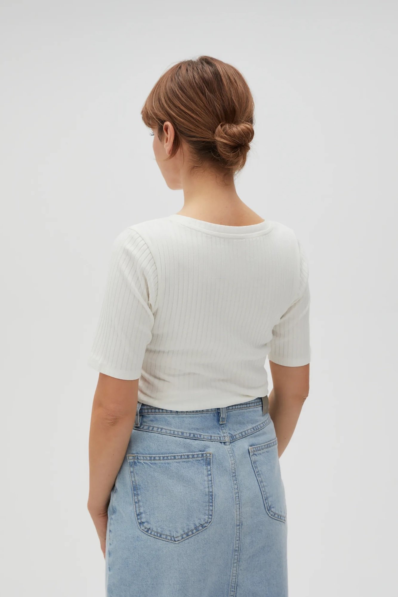 Marisse Women's T-Shirt L-Ts-4602 Off White