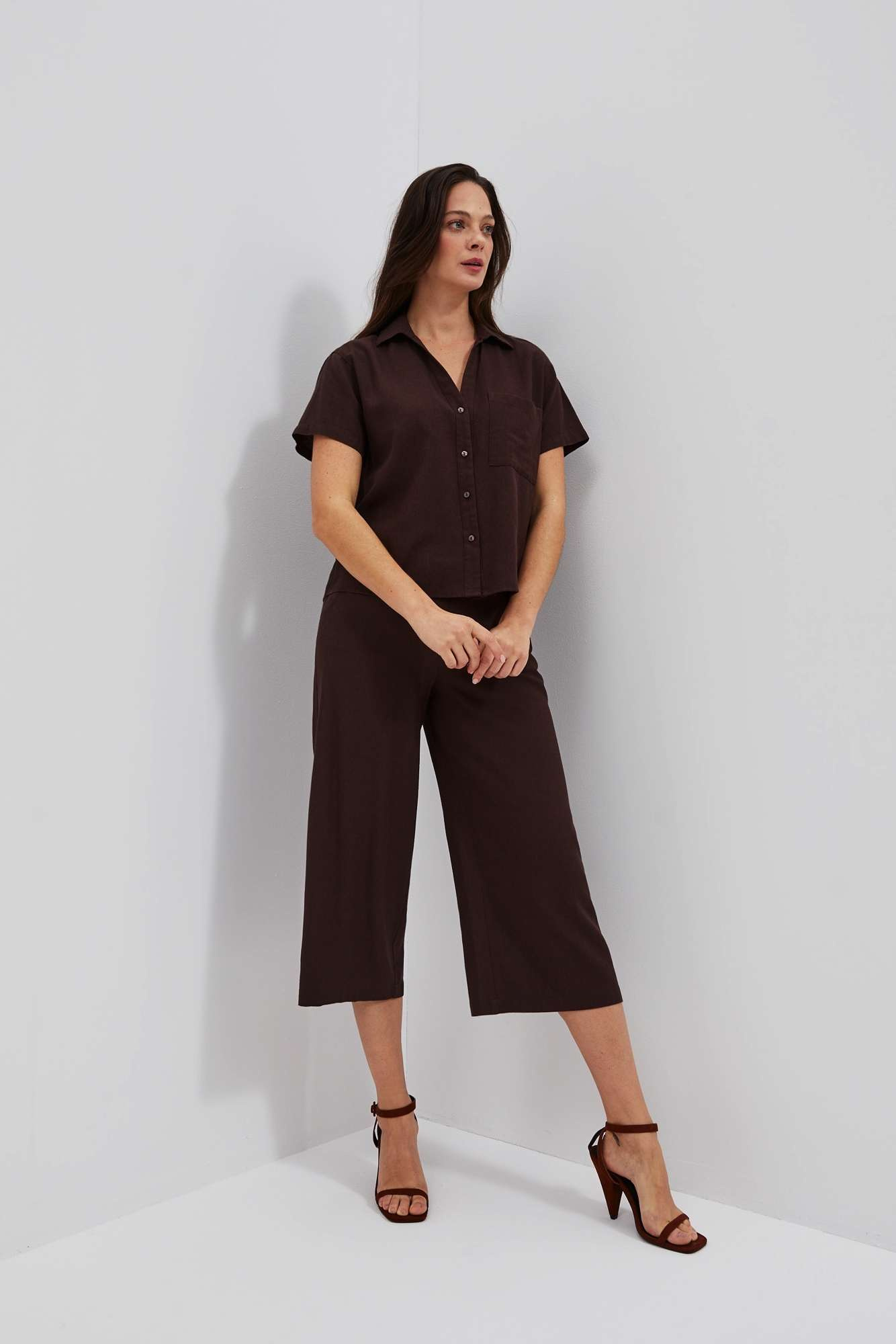 Marisse Women's Shirt L-Ko-4054 D.Oak