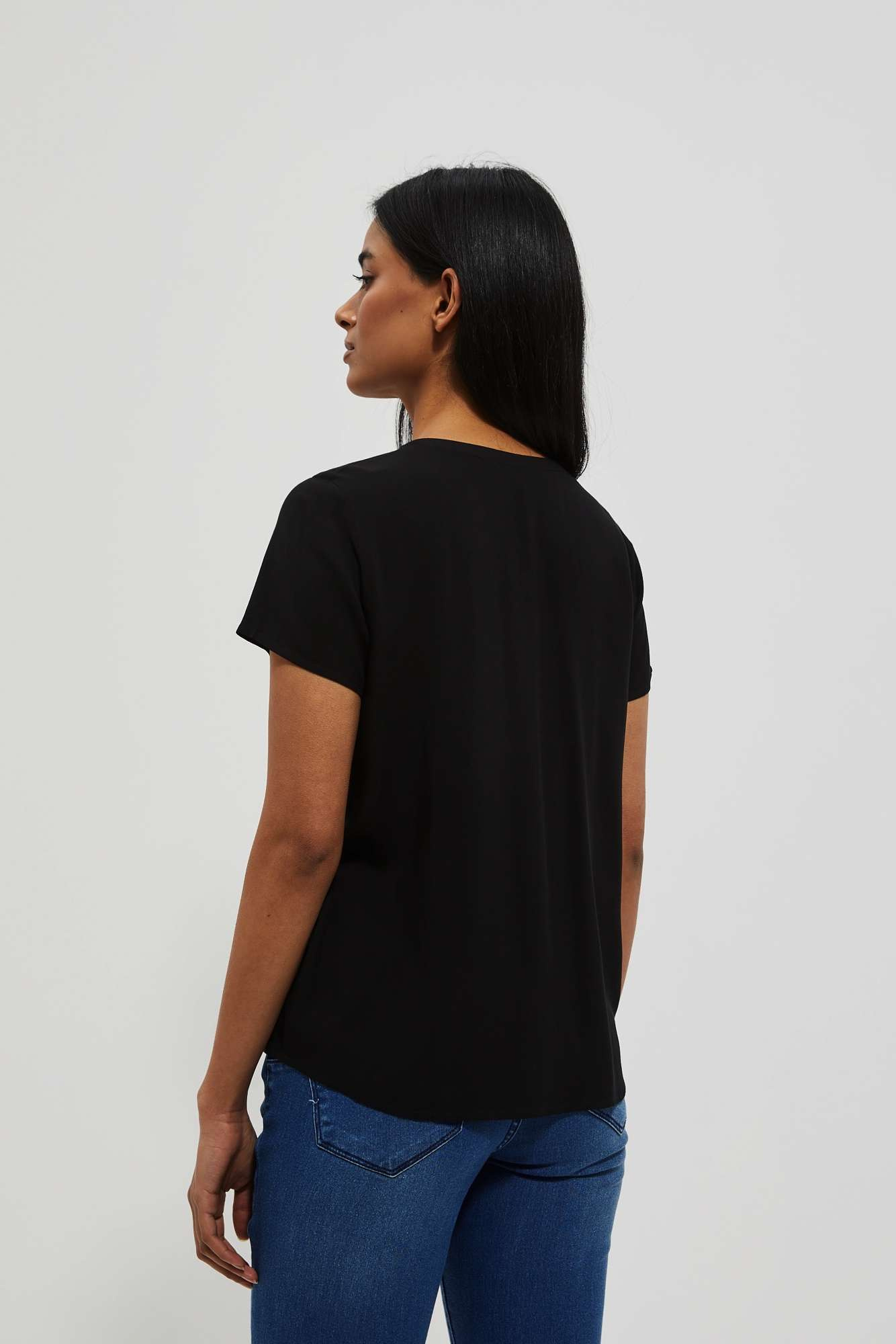 WOMEN'S SHIRT L-KO-4028 BLACK