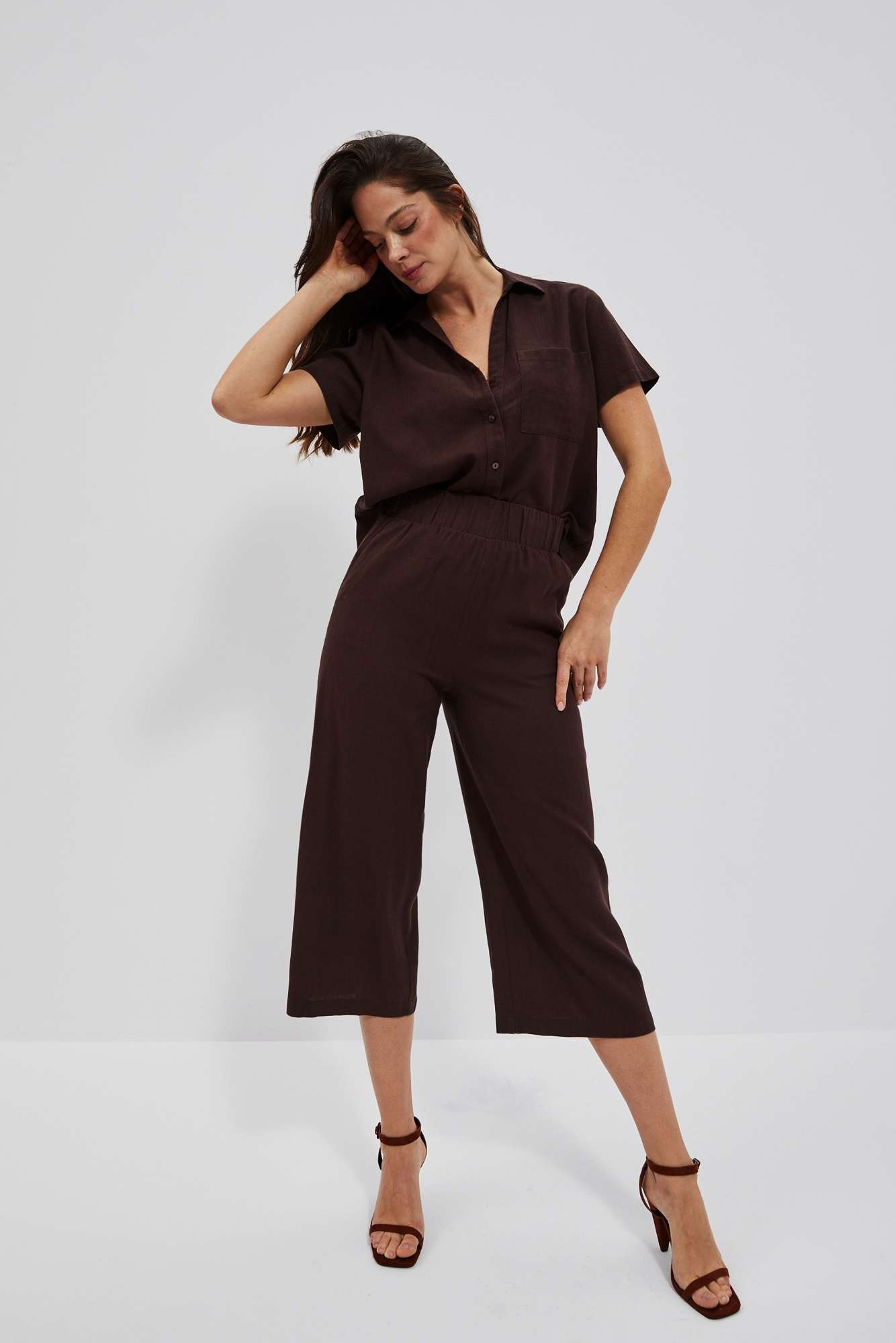 Marisse Women's Trousers L-Sp-4030 D.Oak