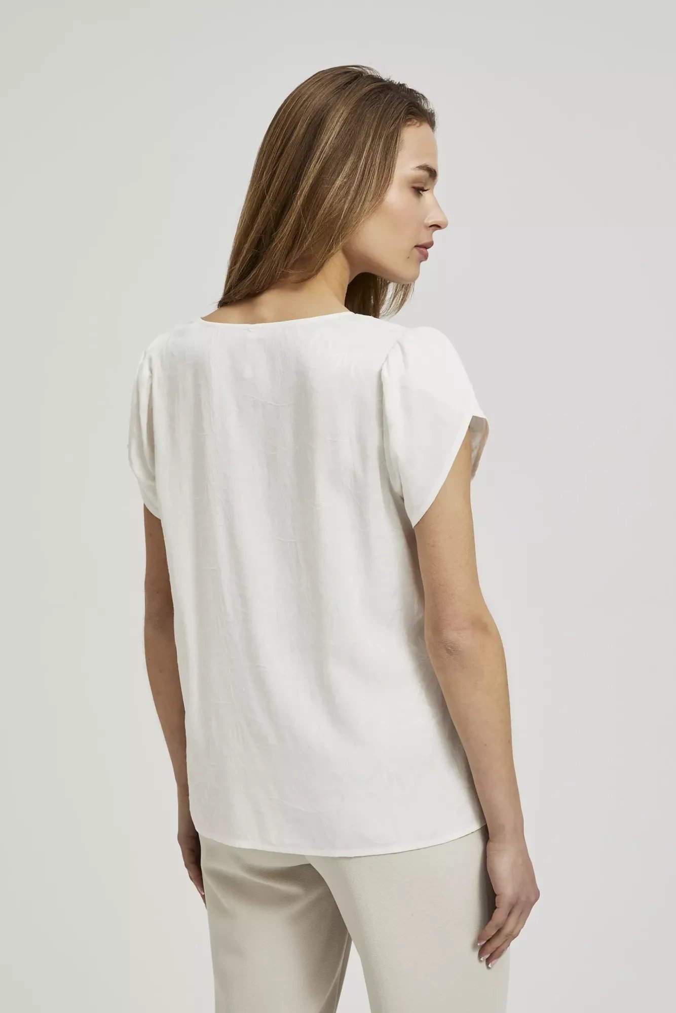 Marisse Women's Shirt L-Ko-4333 Off White