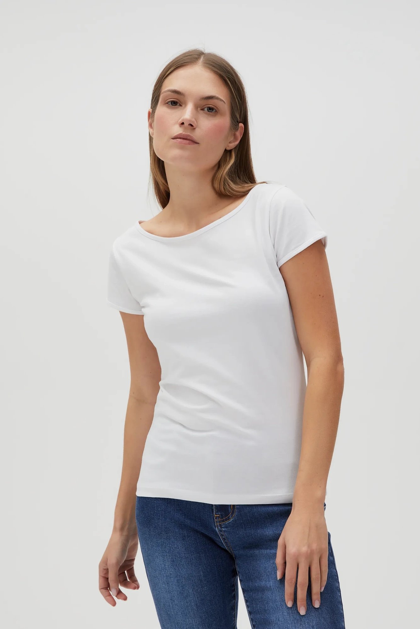 Marisse Womens T-Shirt L-Ts-4622 White