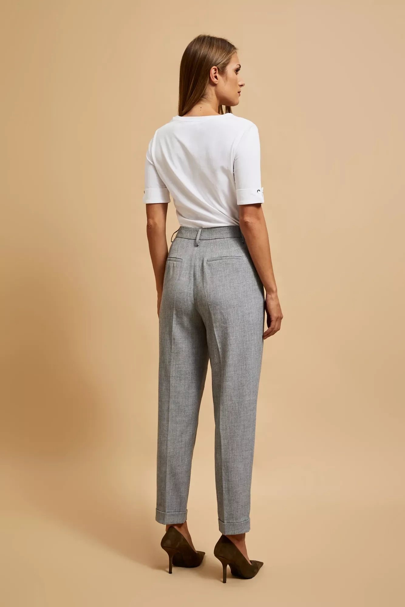 Cropped suit trousers