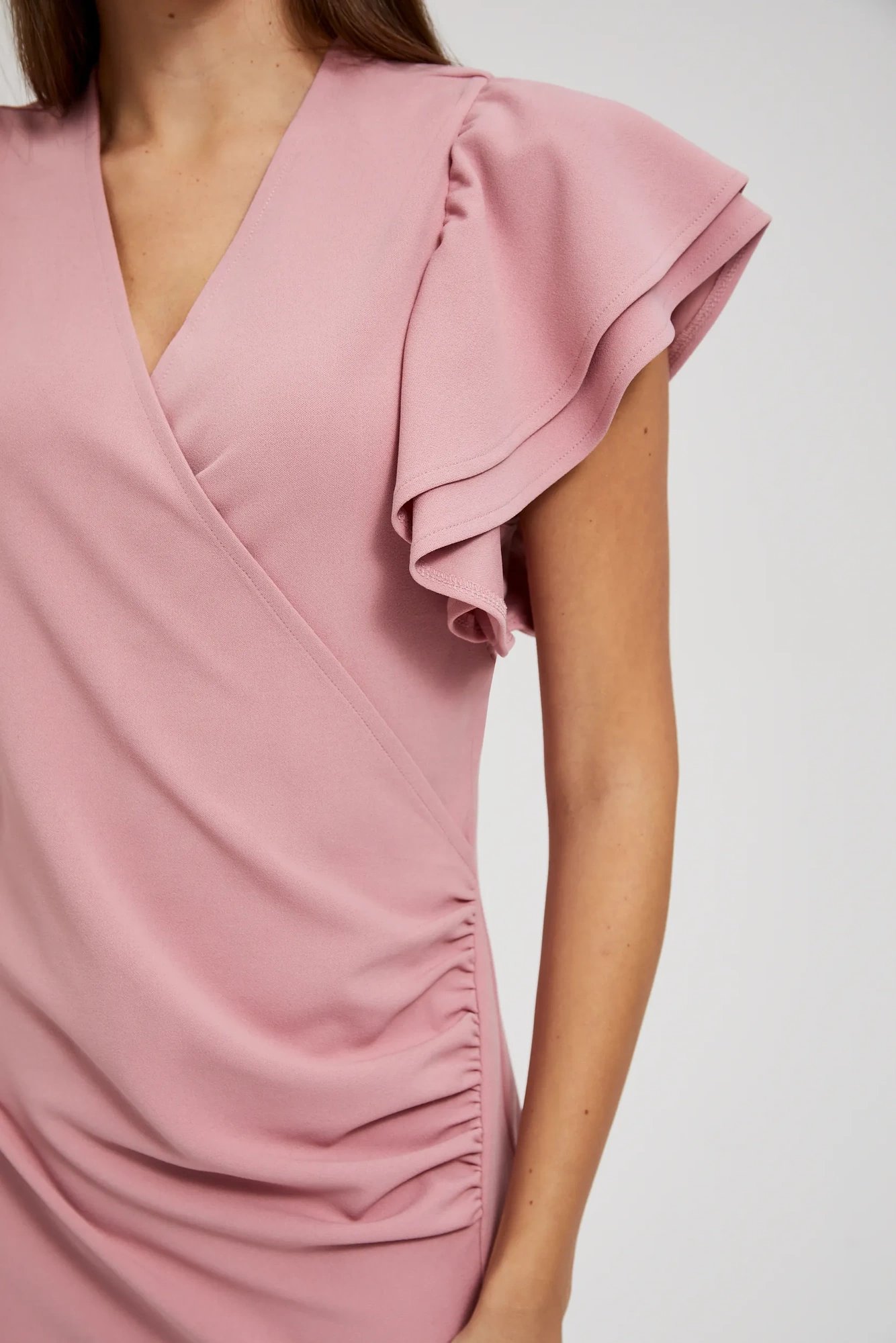 Women's midi dress MOODO - dusty pink