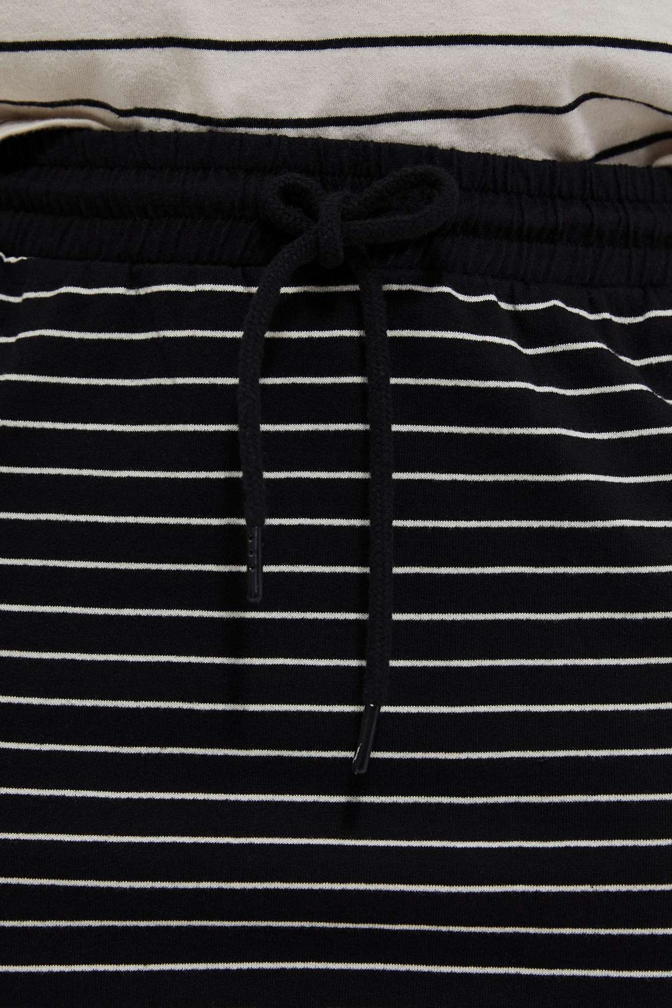 Cotton striped skirt