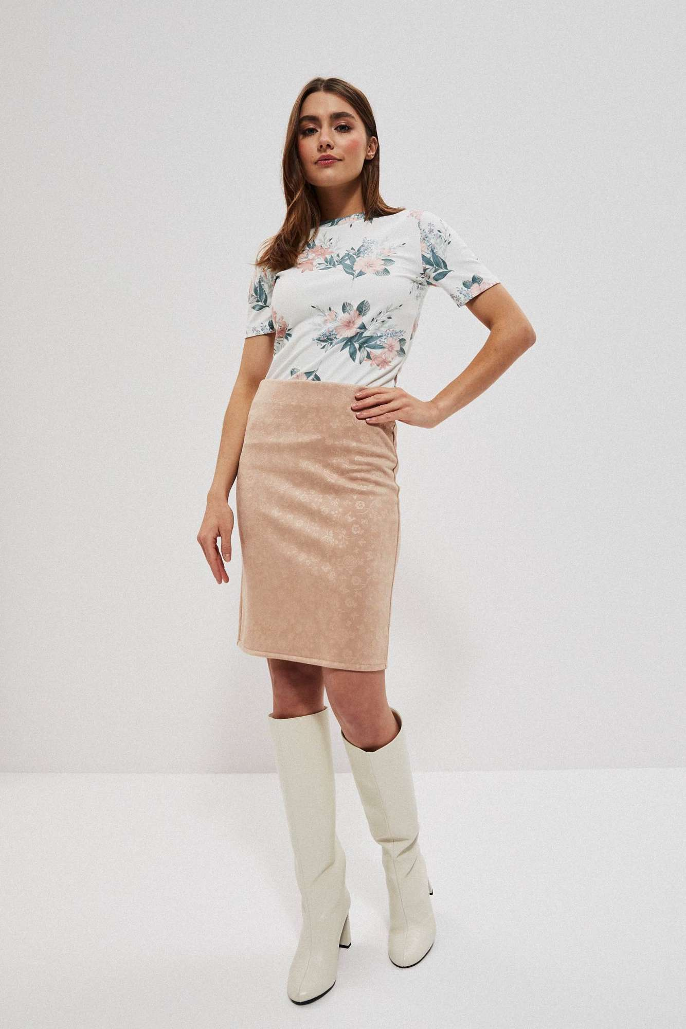 Pencil skirt - beige