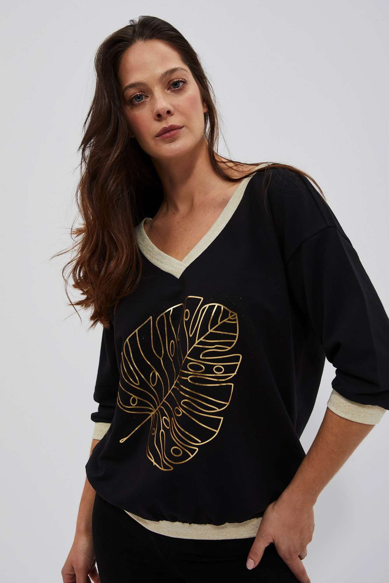 Marisse Women's Sweatshirt L-Bl-4009 Black