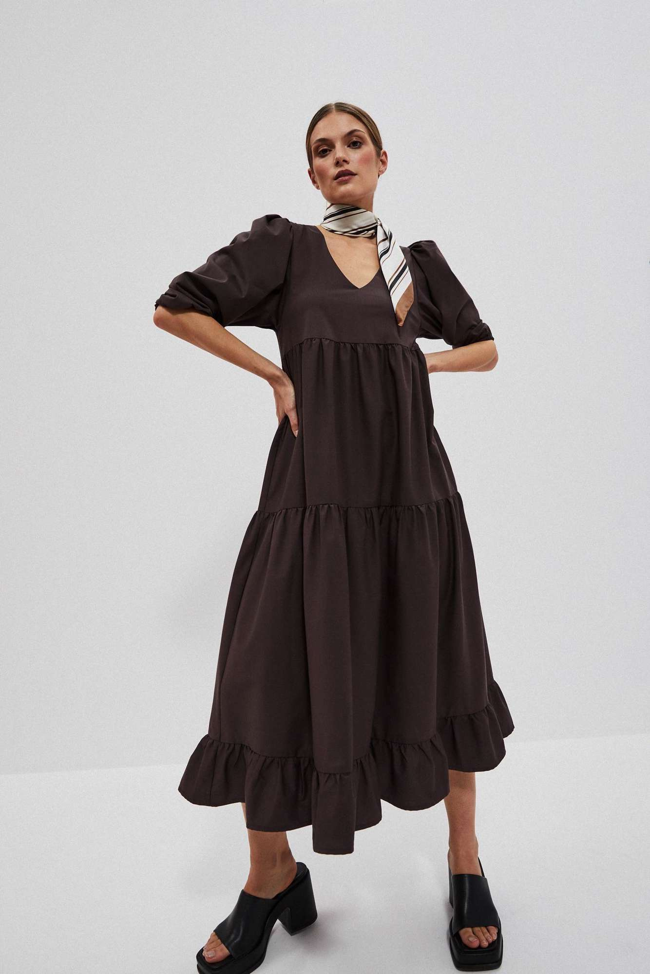 Marisse Women's Dress L-Su-4027 D.Oak