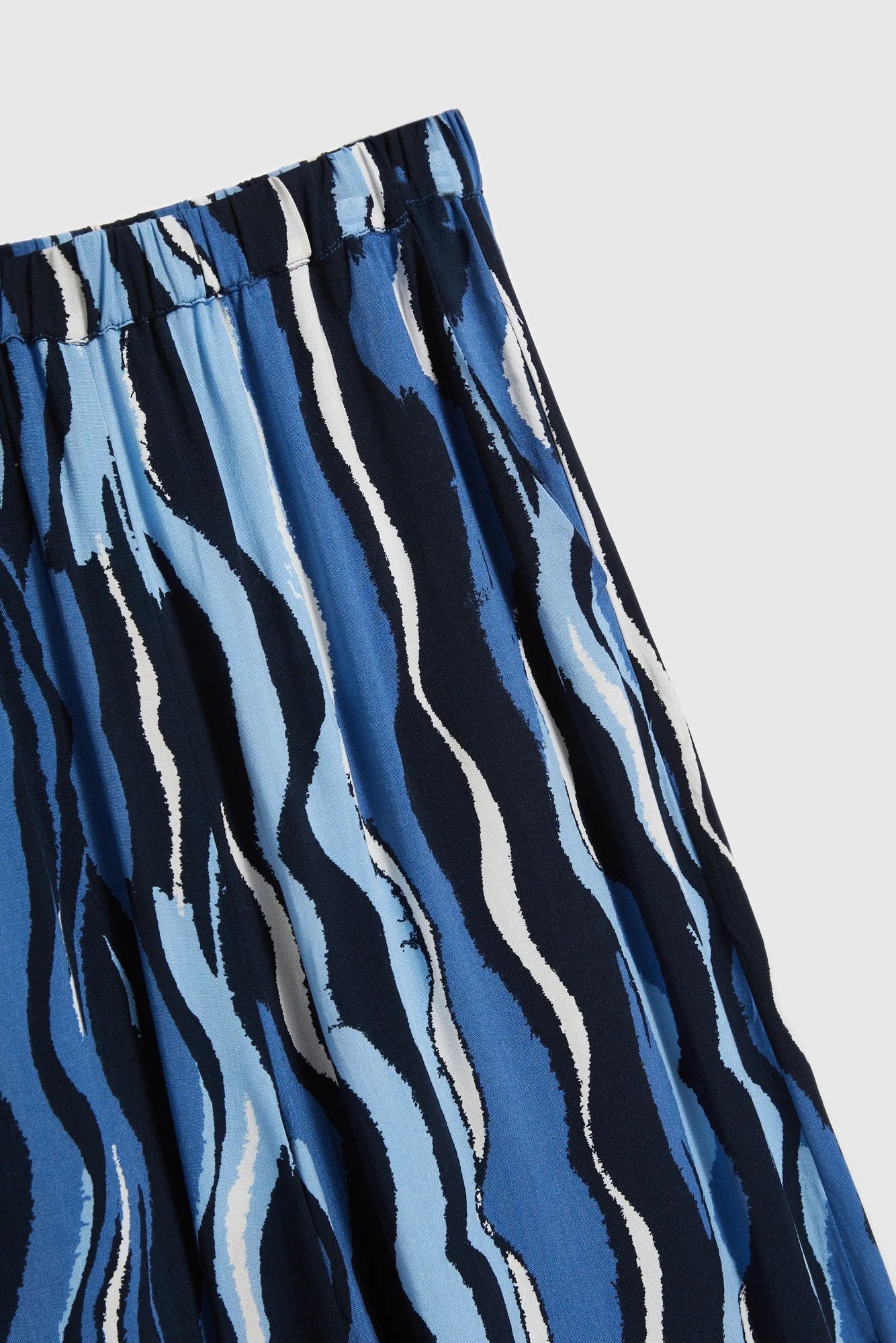 Women's trousers with MOODO pattern - navy blue