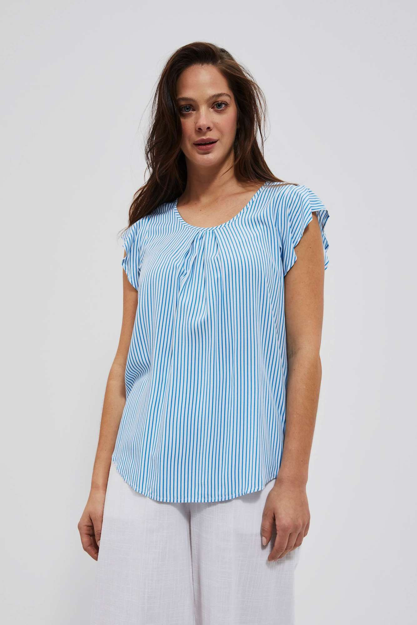 WOMEN'S SHIRT L-KO-4036 BÍLÁ_FRESH BLUE