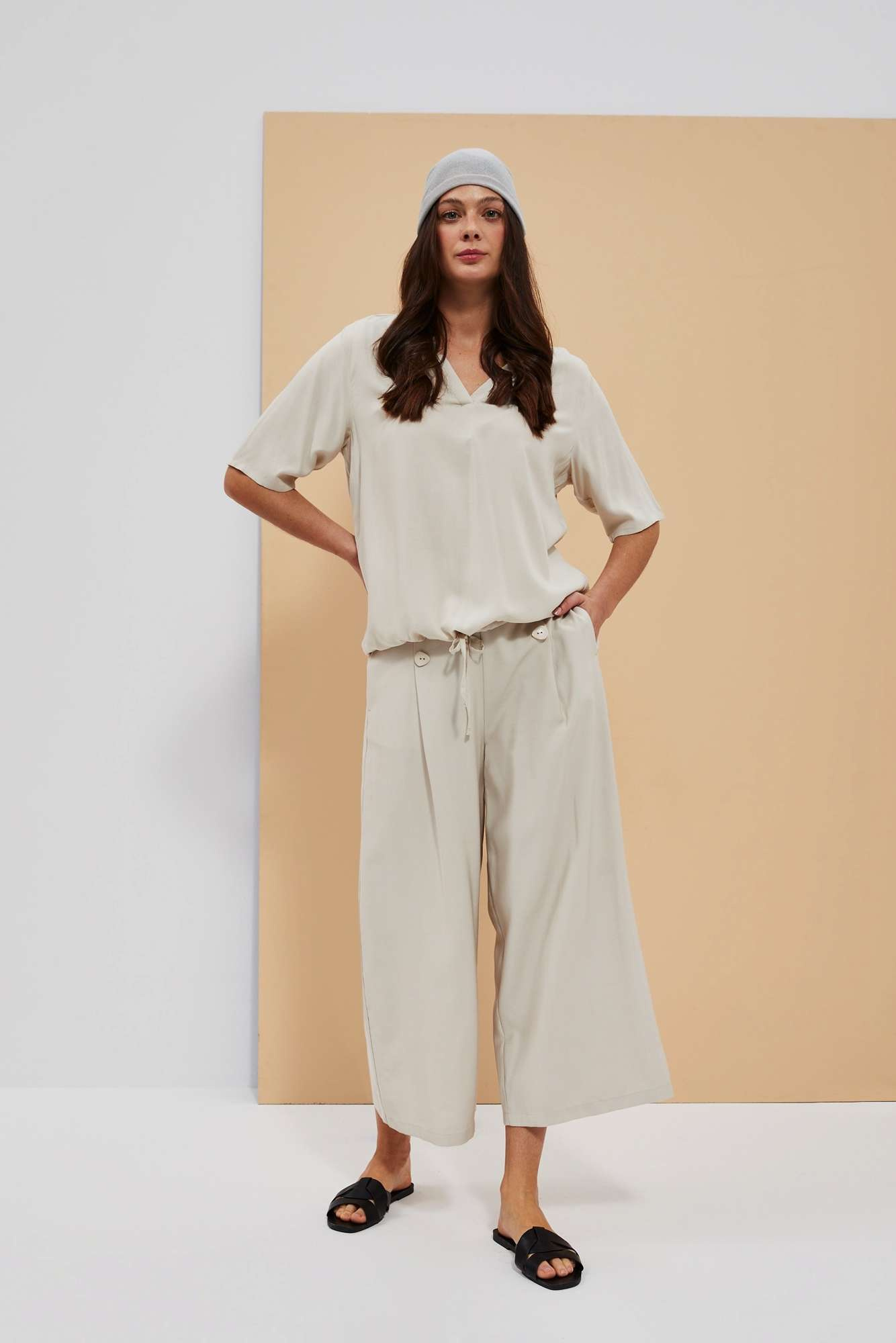 WOMEN'S SHIRT L-KO-4032 L.Beige