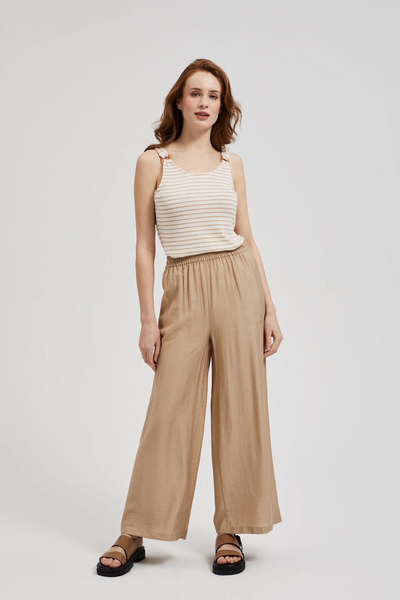 Women's tank top MOODO - ecru white/beige