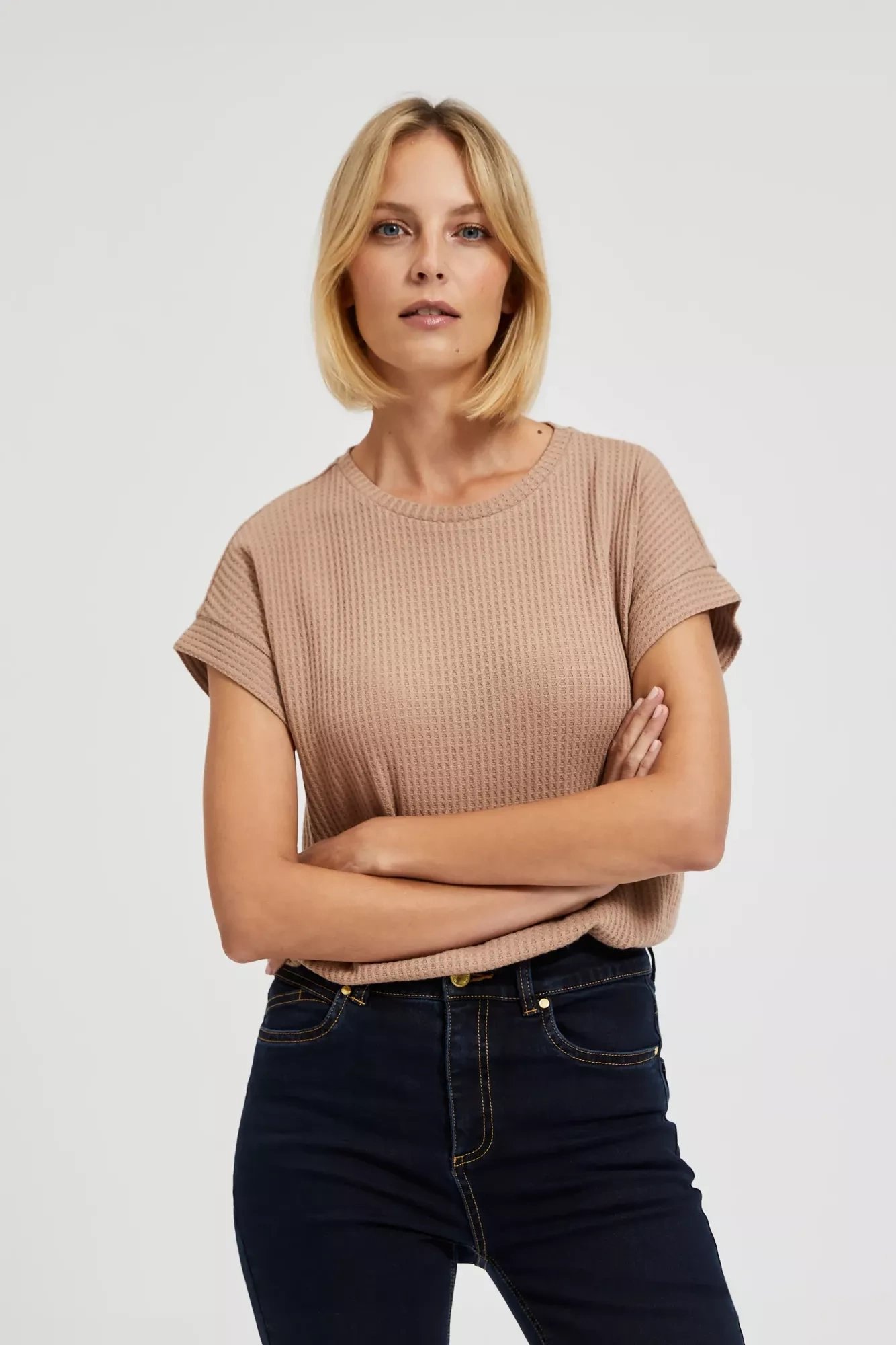 Marisse Women's Blouse L-Ts-4315 Coffee