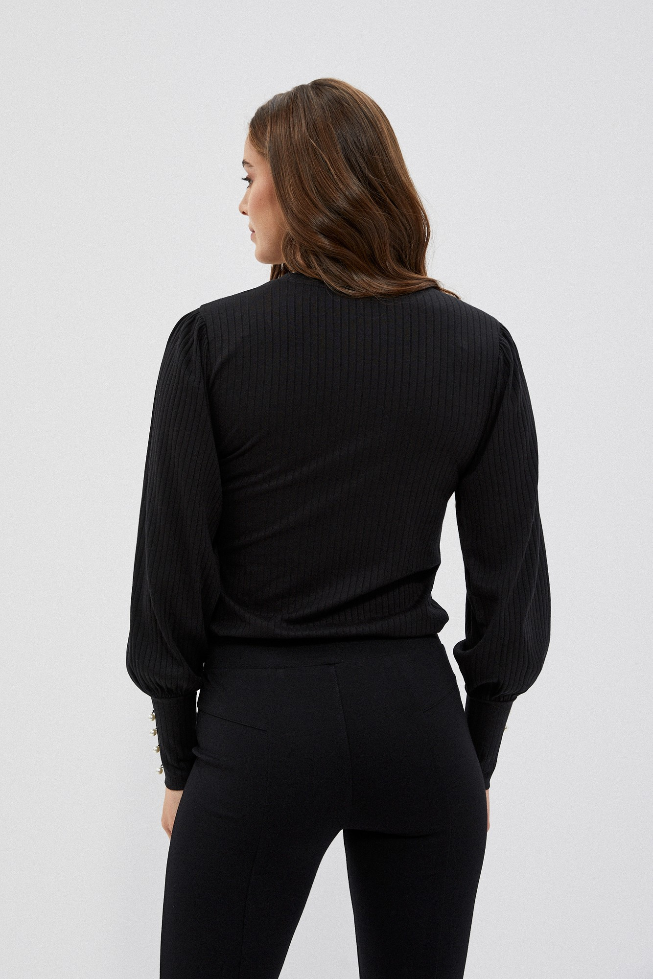 Blouse with half turtleneck