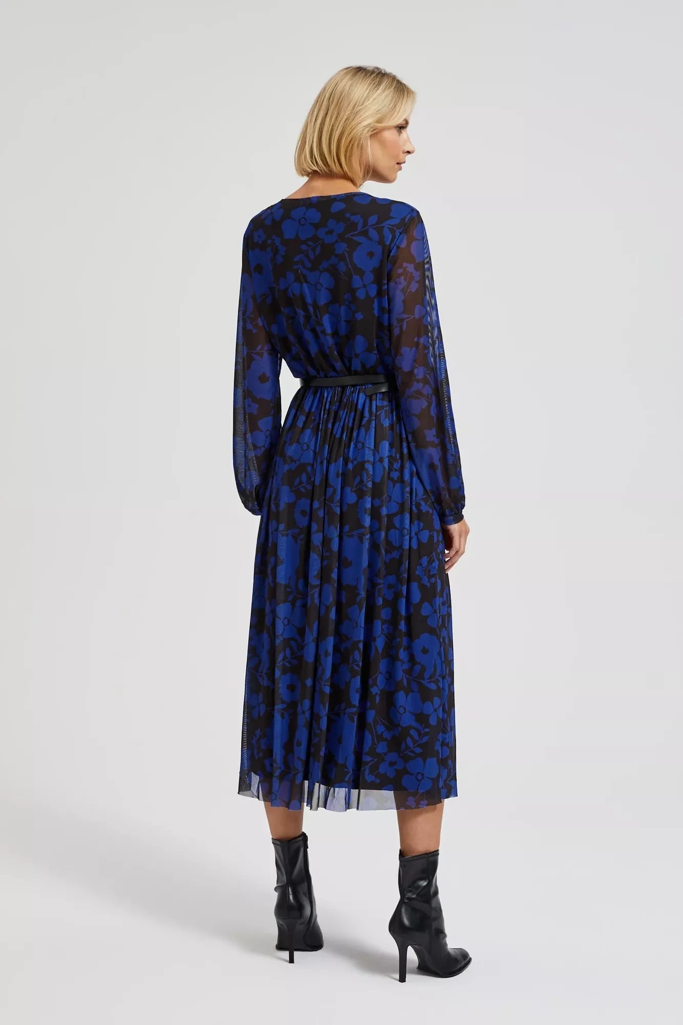 Blue dress with floral print