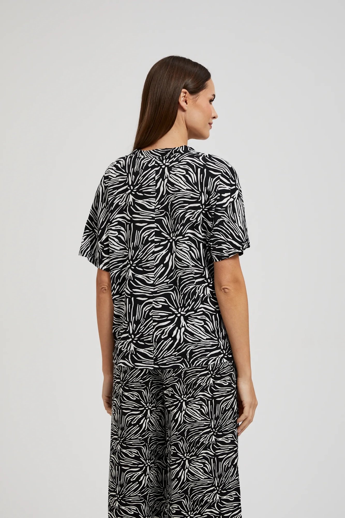 Women's patterned shirt MOODO - black