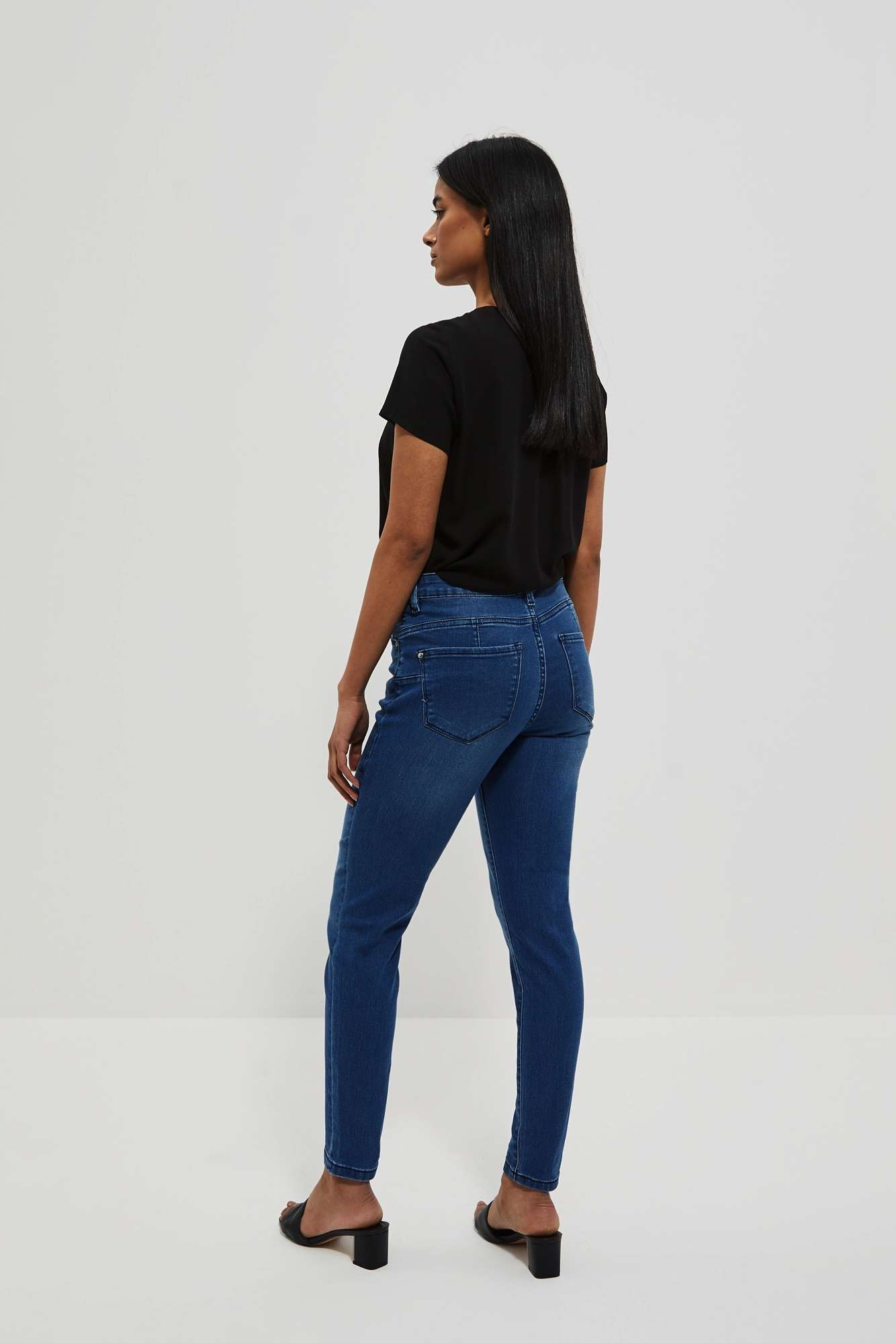 WOMEN'S JEANS L-JE-4014 D.Blue