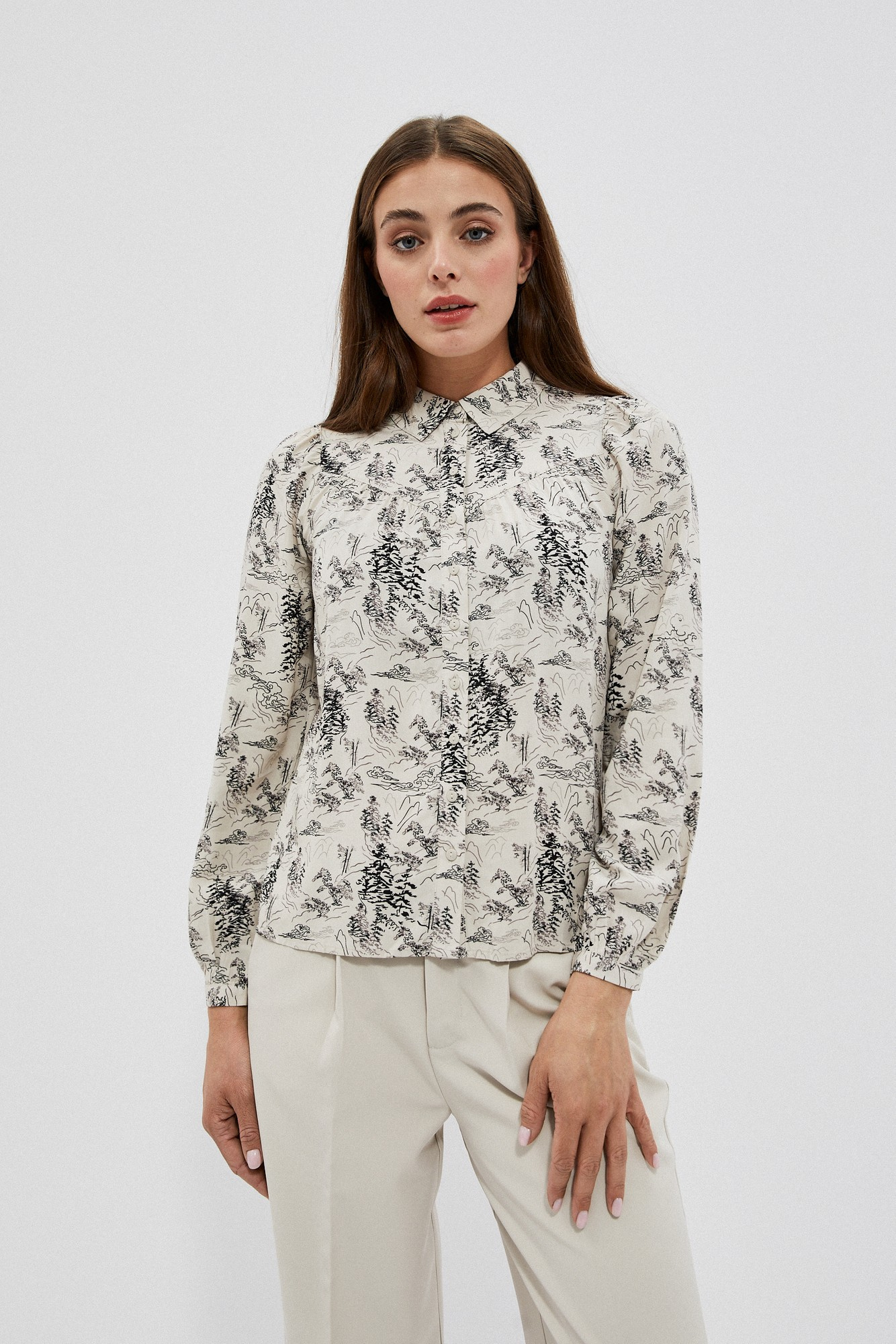Marisse Women's Shirt L-Ko-4004 Beige