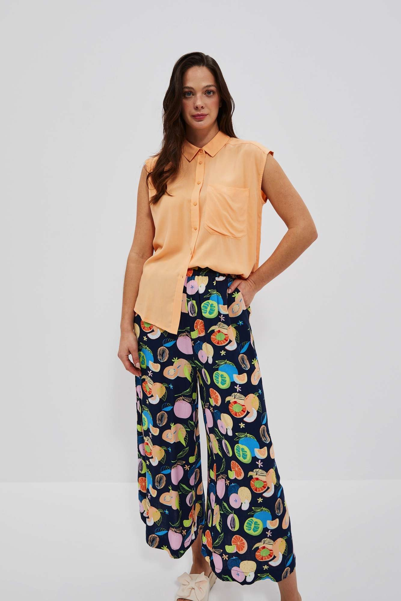 WOMEN'S SHIRT L-KO-4053 PEACH