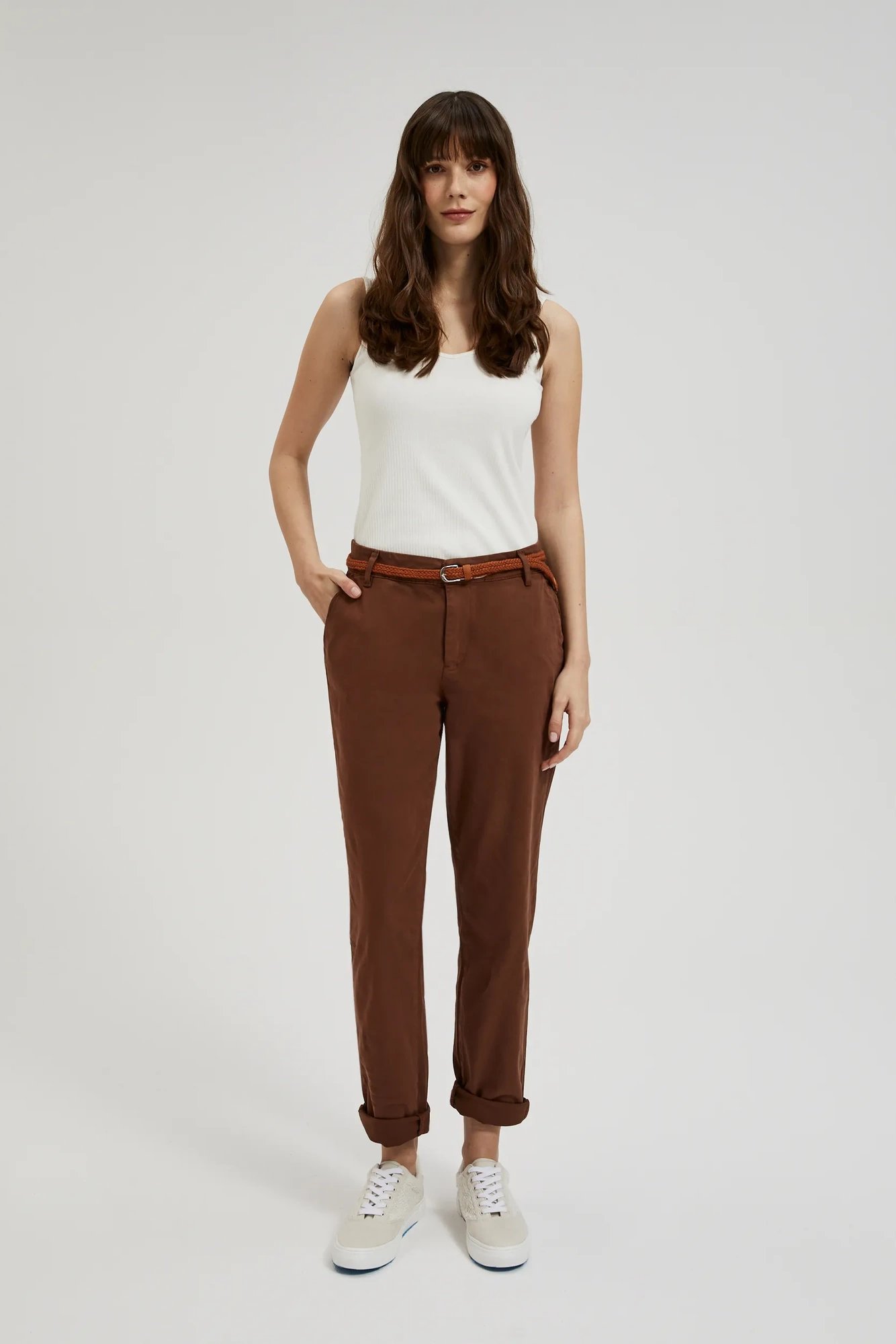 Women's trousers MOODO - brown